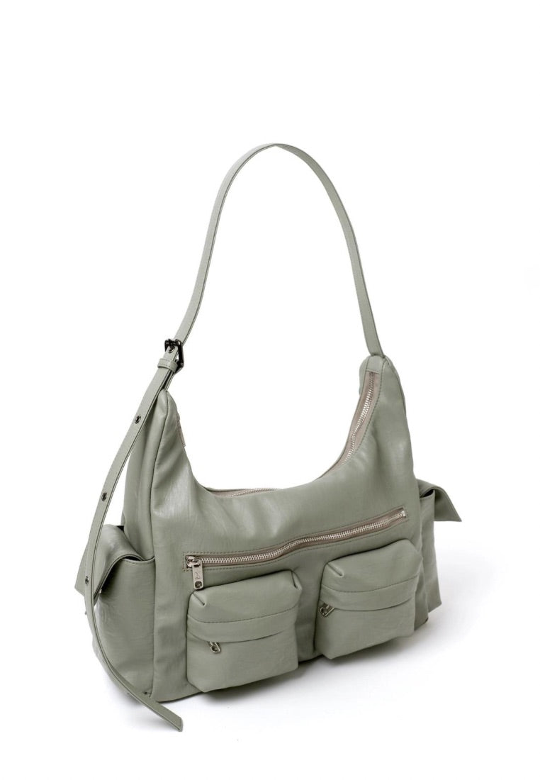 Pocket Mug Bag L Brushed Mint Gray