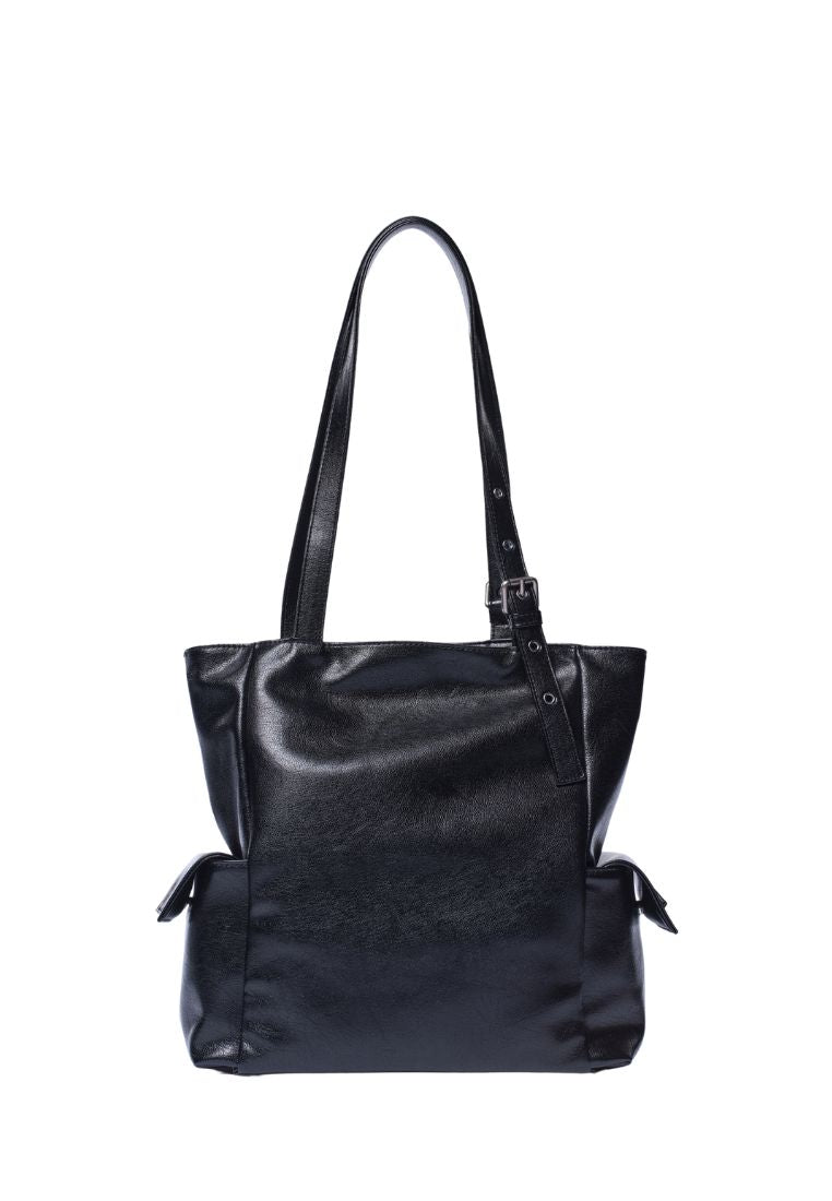 Pocket Shopper Bag M Goat Black