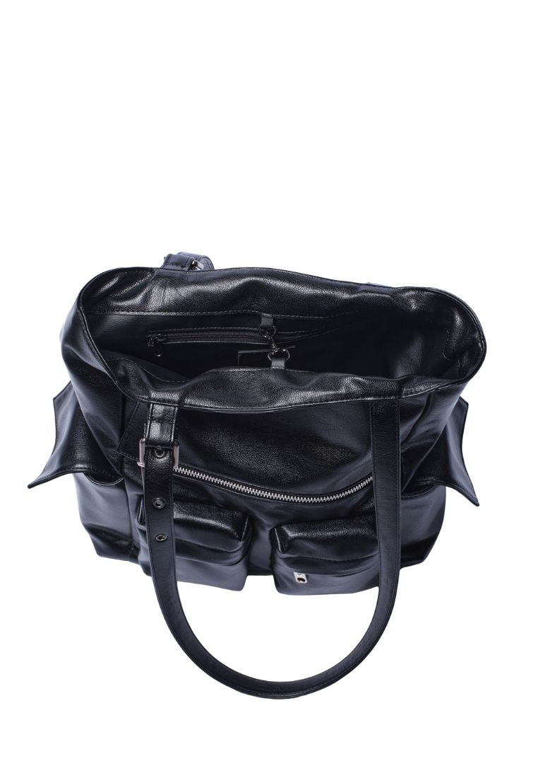 Pocket Shopper Bag M Goat Black