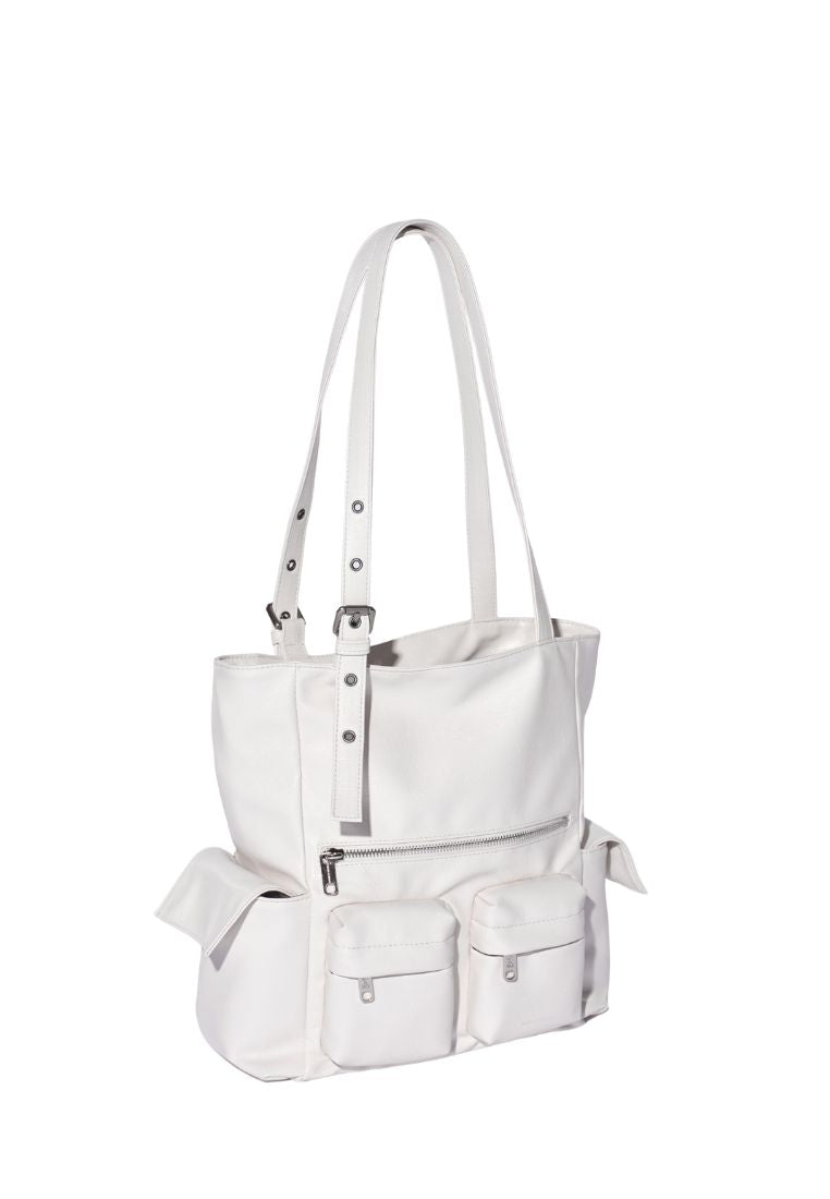 Pocket Shopper Bag M Goat Cream