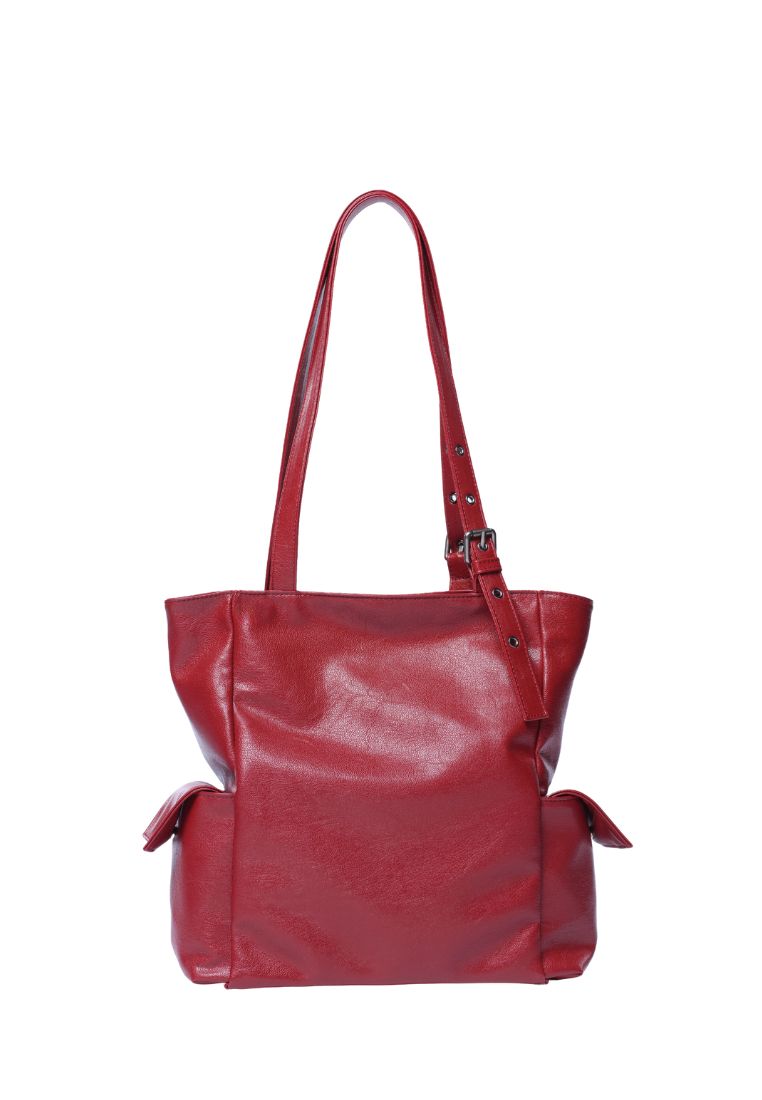 Pocket Shopper Bag M Goat Red