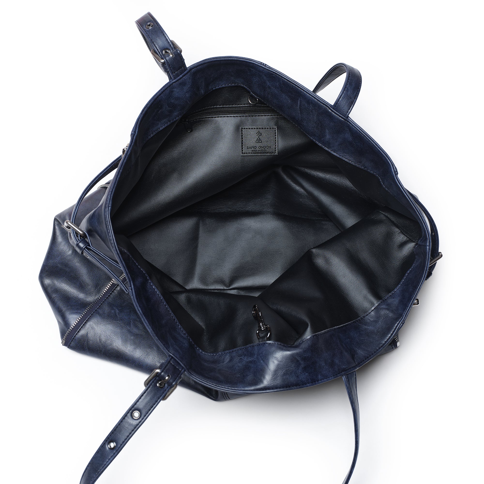 Zipper Shopper Bag L Baked Navy