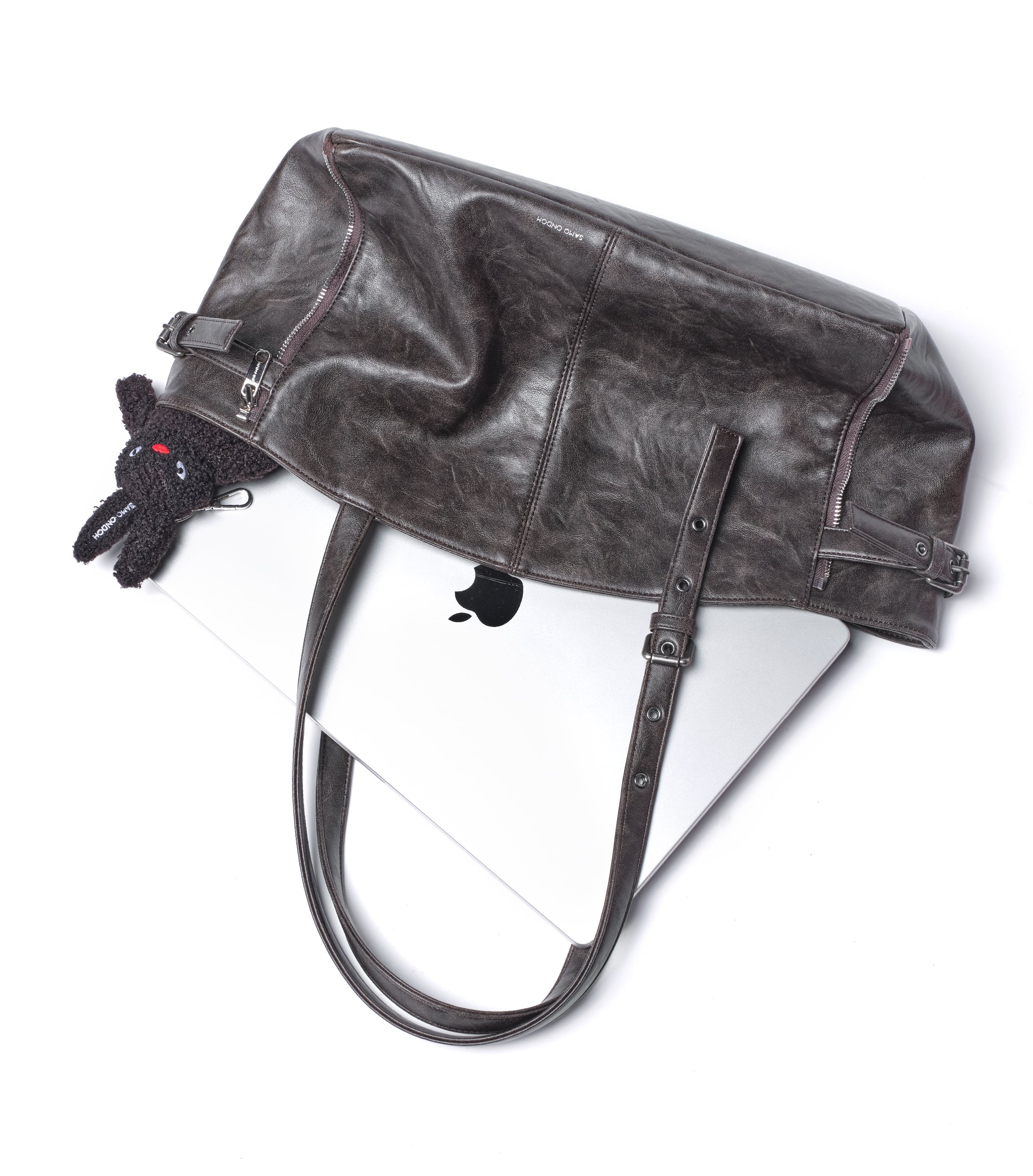 Zipper Shopper Bag M Baked Gray