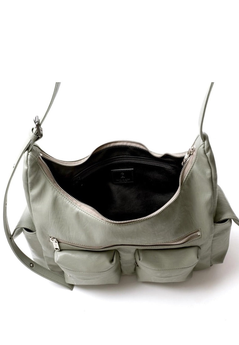 Pocket Mug Bag L Brushed Mint Gray