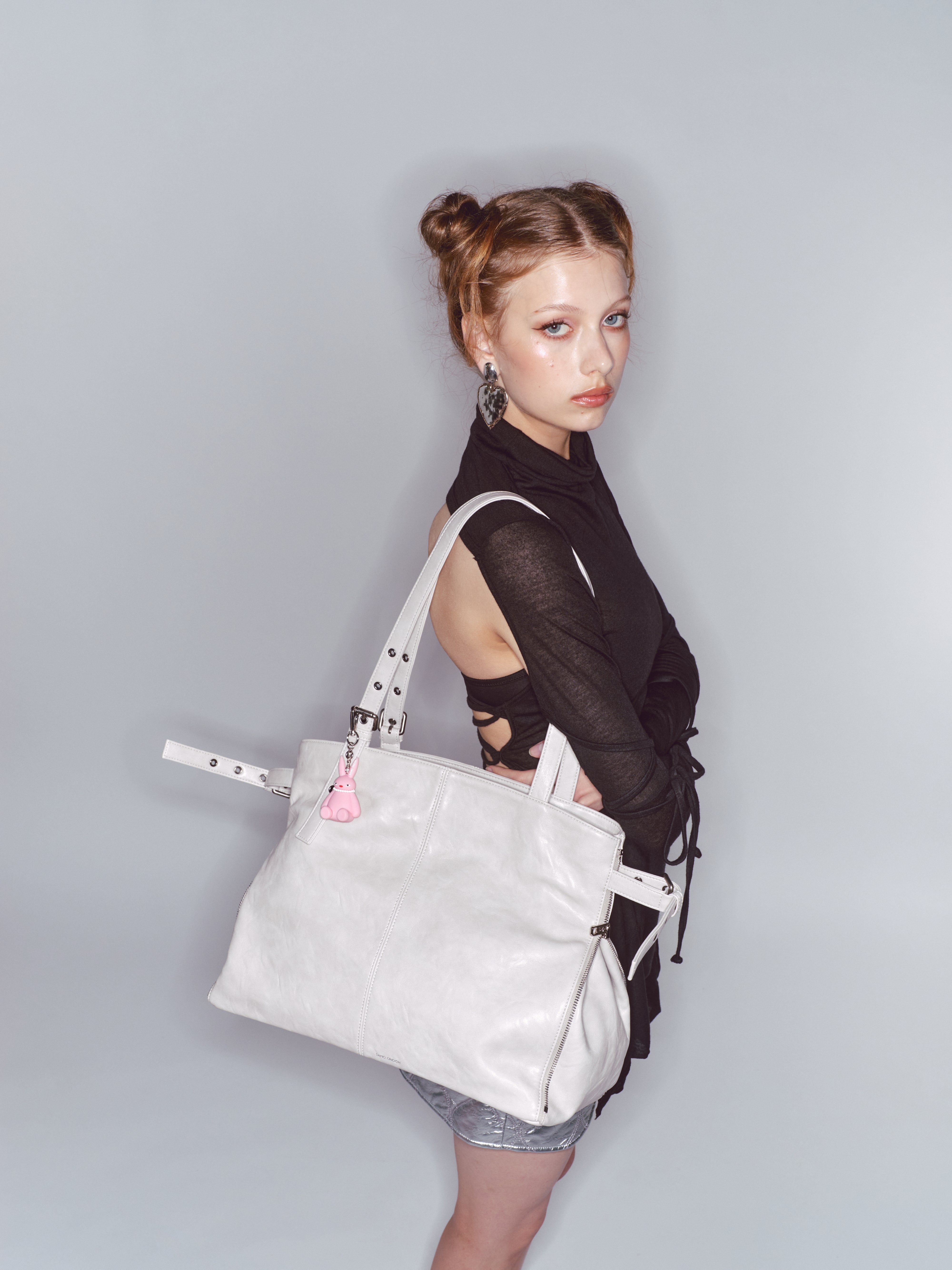 PREORDER Zipper Shopper Bag L Baked Powder