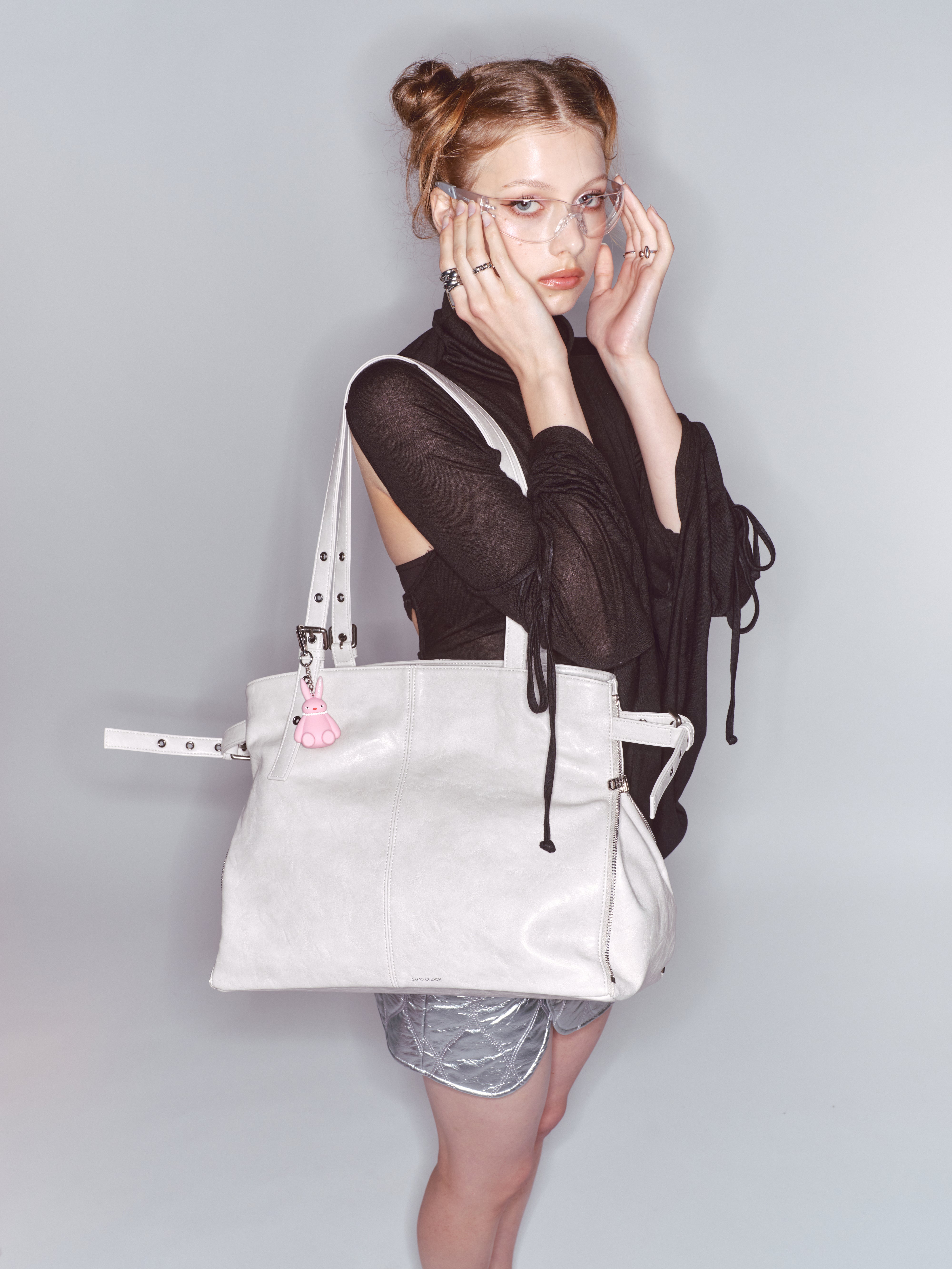 PREORDER Zipper Shopper Bag L Baked Powder