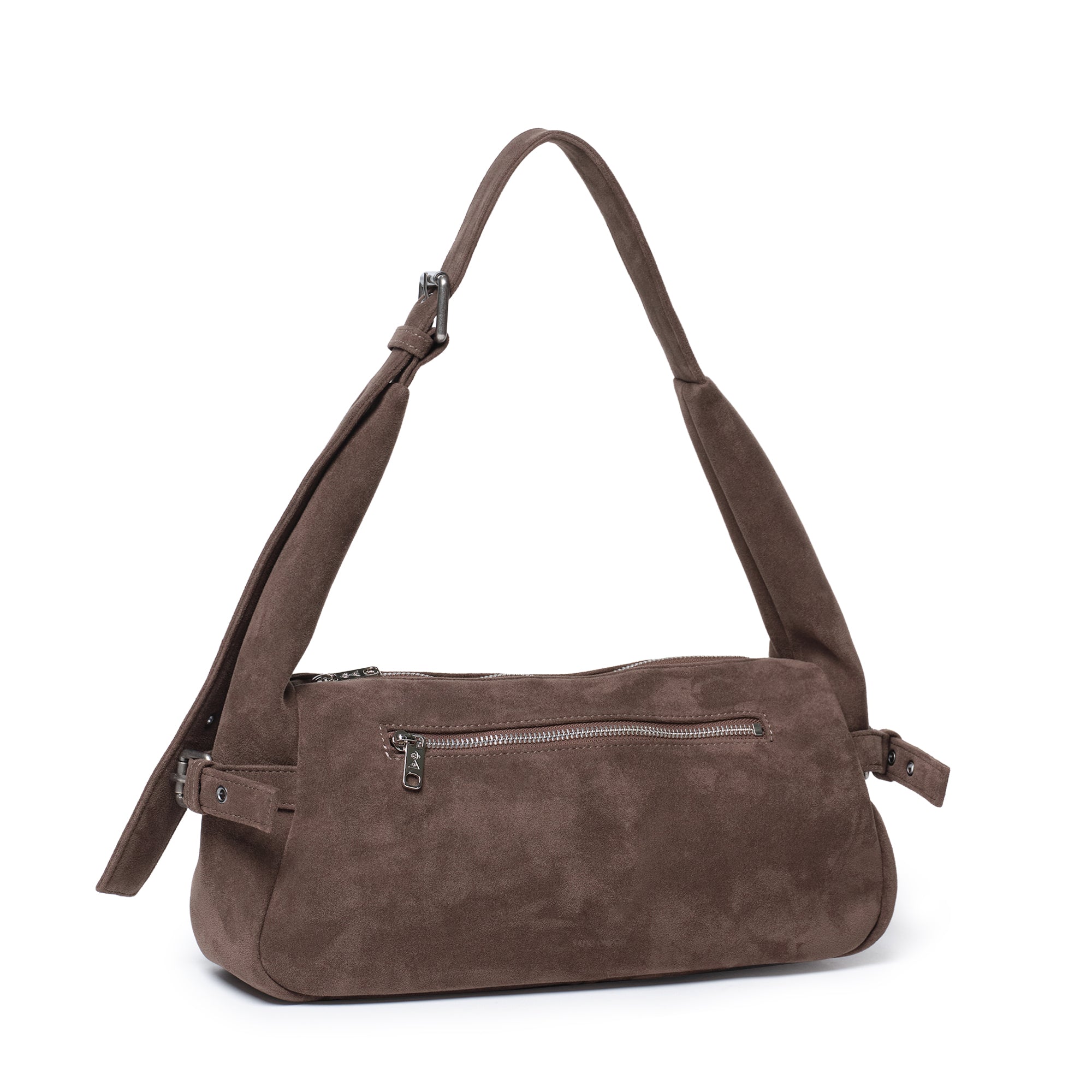 Atta Bag M Suede Khaki Gray
