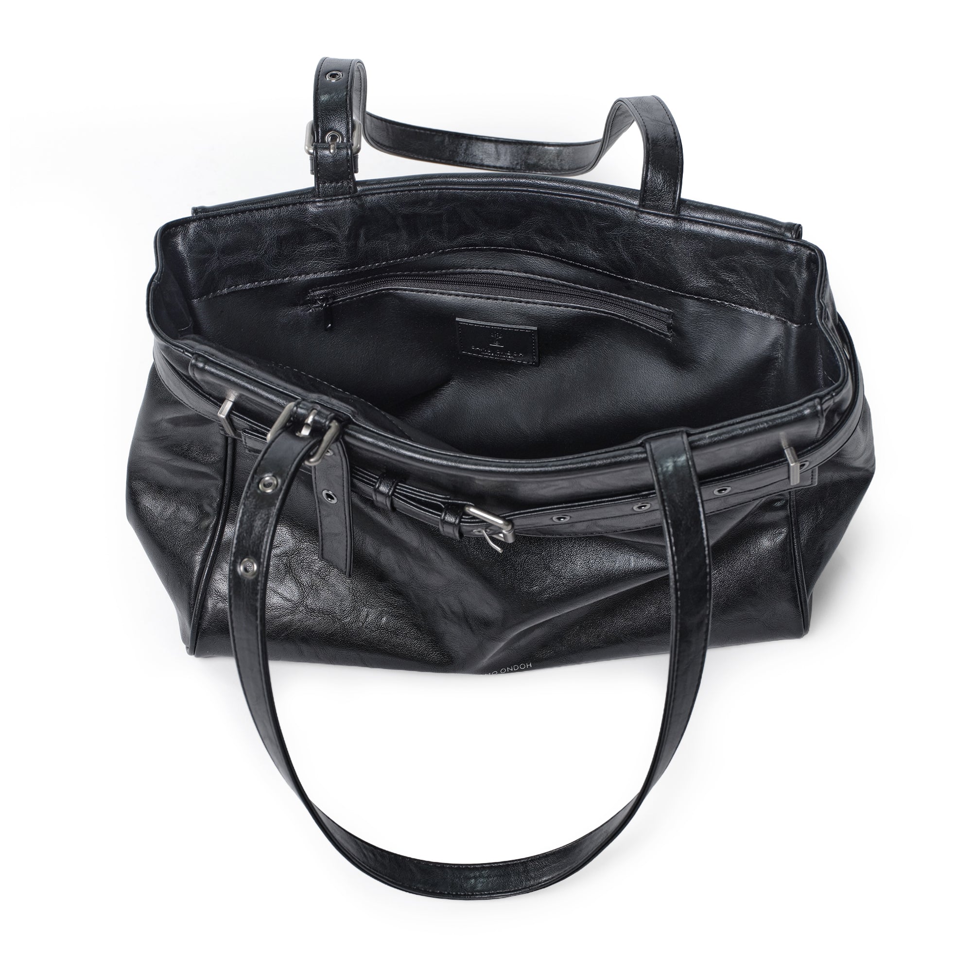 PREORDER Belt Flap Bag M Baked Black