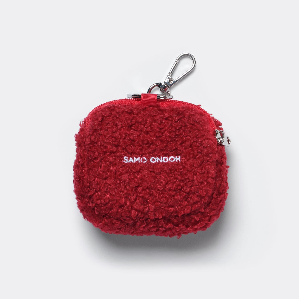 Nemoyom Airpods Case Eco Shearling Red