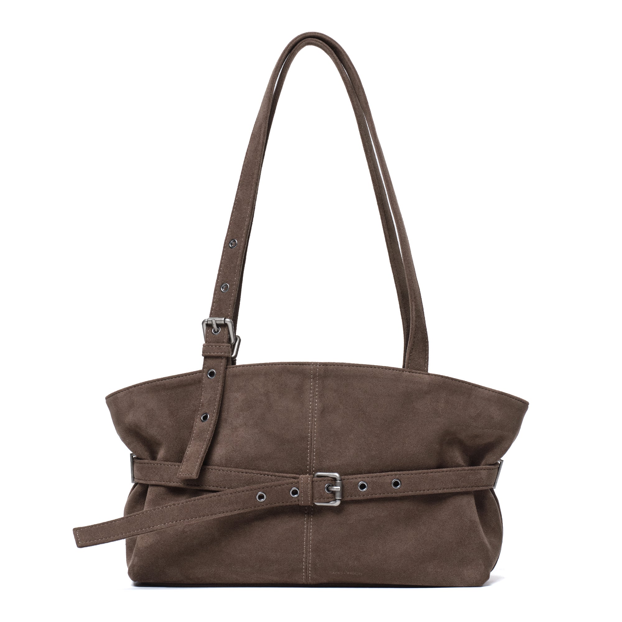 PREORDER Le Belt Bag M Suede Khaki Gray