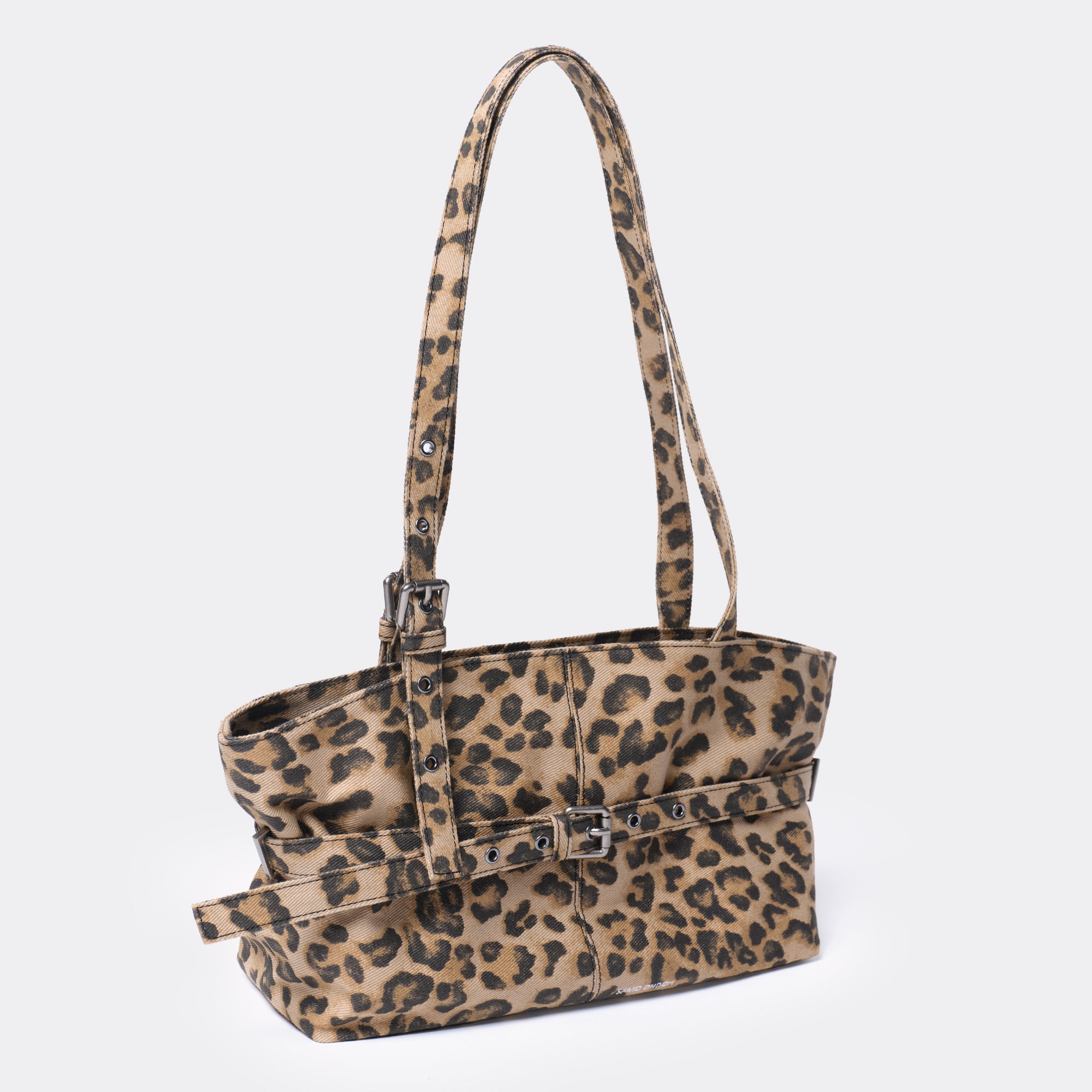 PREORDER Le Belt Bag M Denim Leopard
