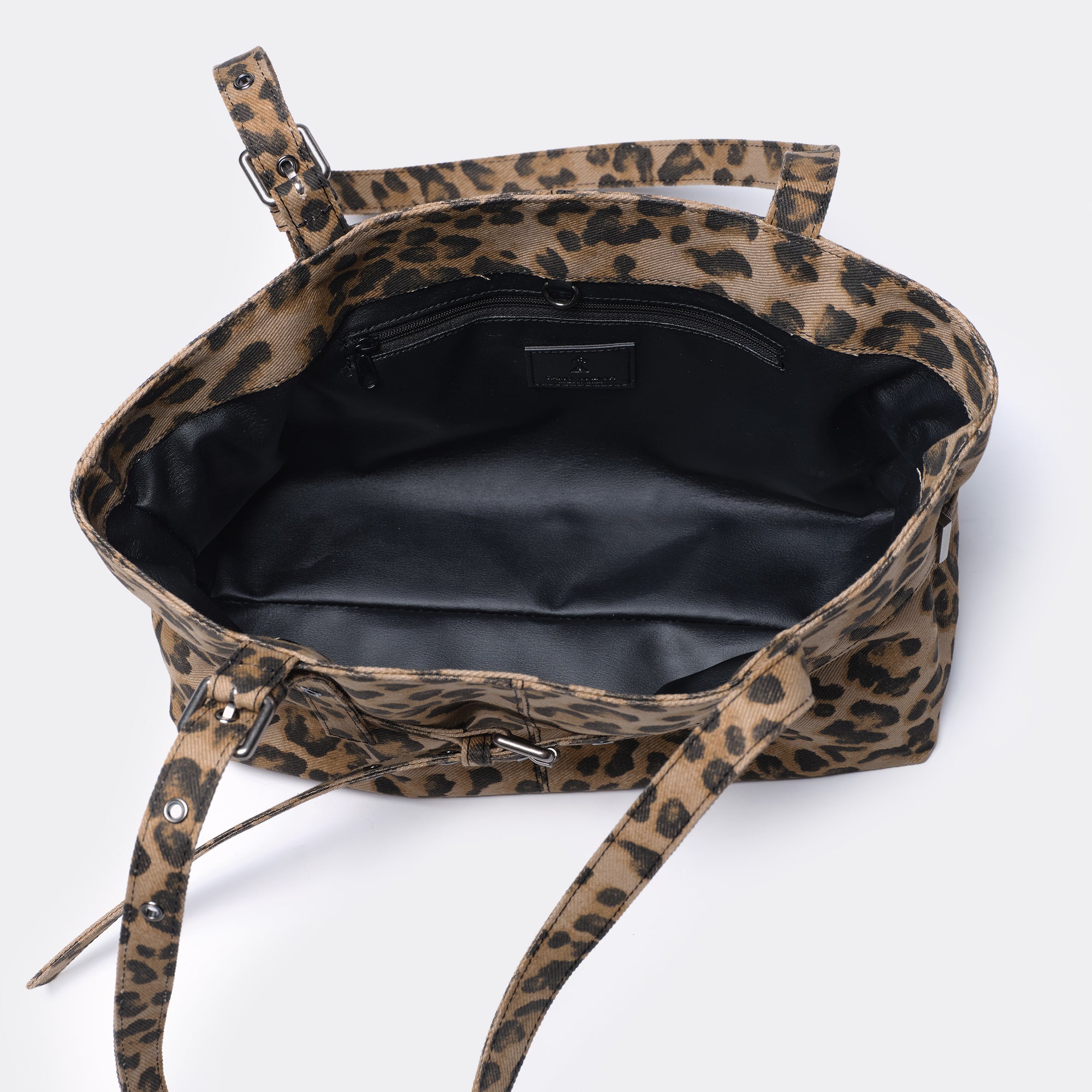 PREORDER Le Belt Bag M Denim Leopard