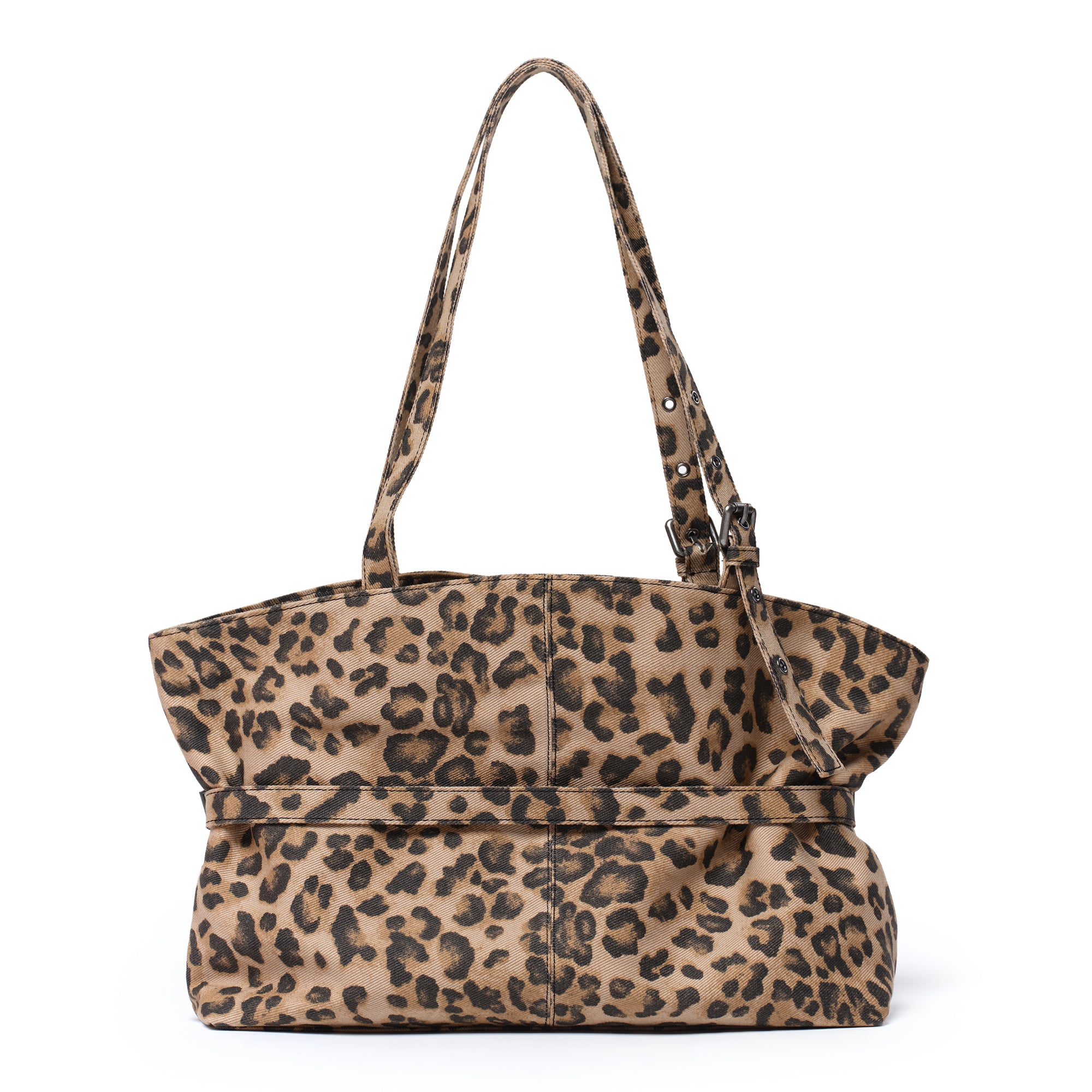 PREORDER Le Belt Bag L Denim Leopard