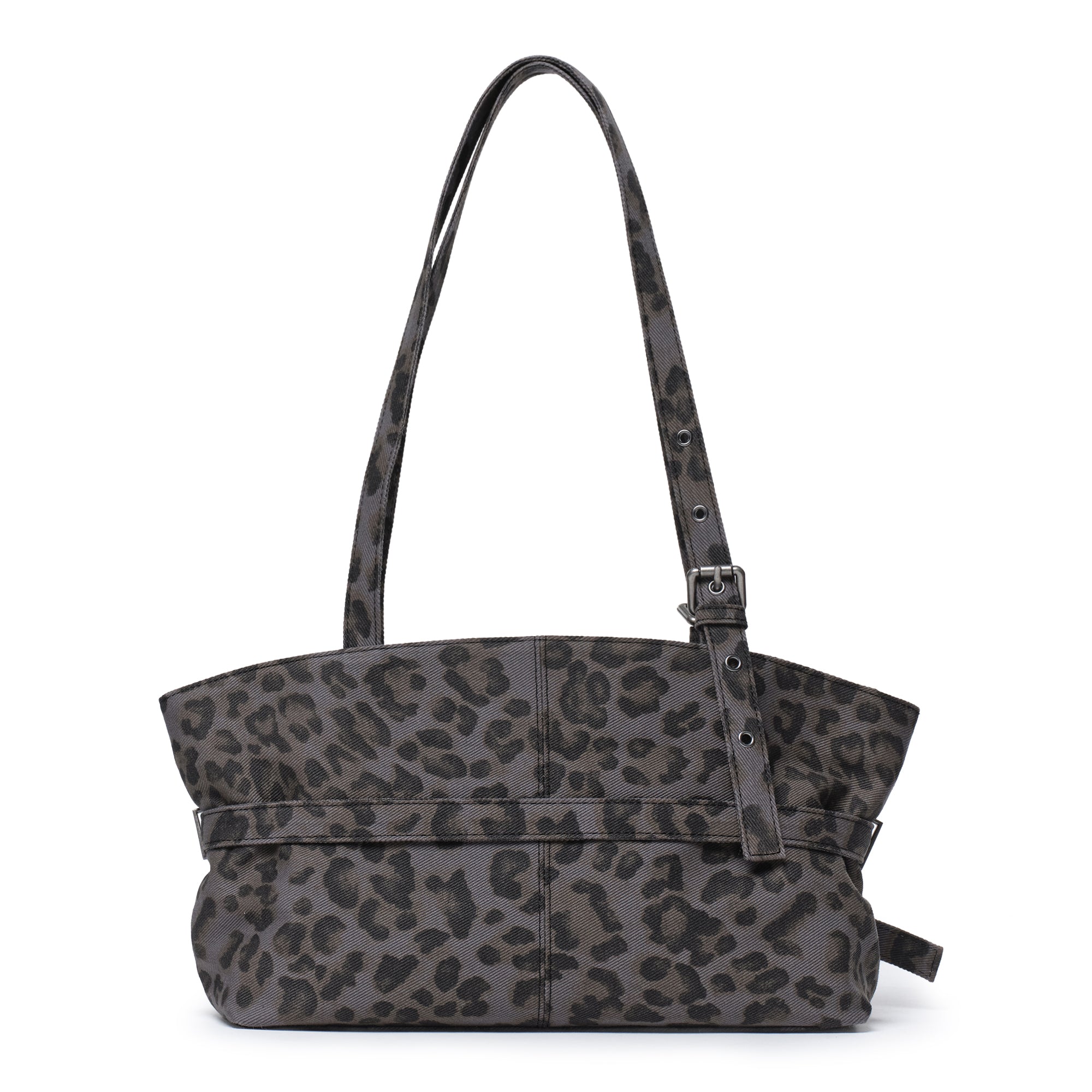 Le Belt Bag M Denim Leopard Noir