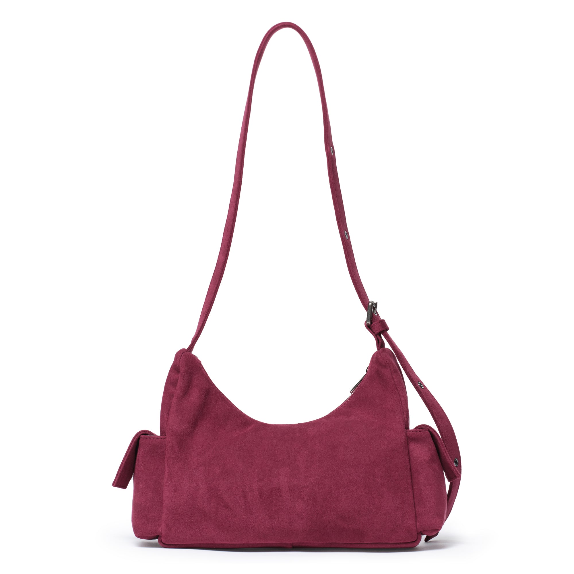 Pocket Mug Bag M Suede Magenta