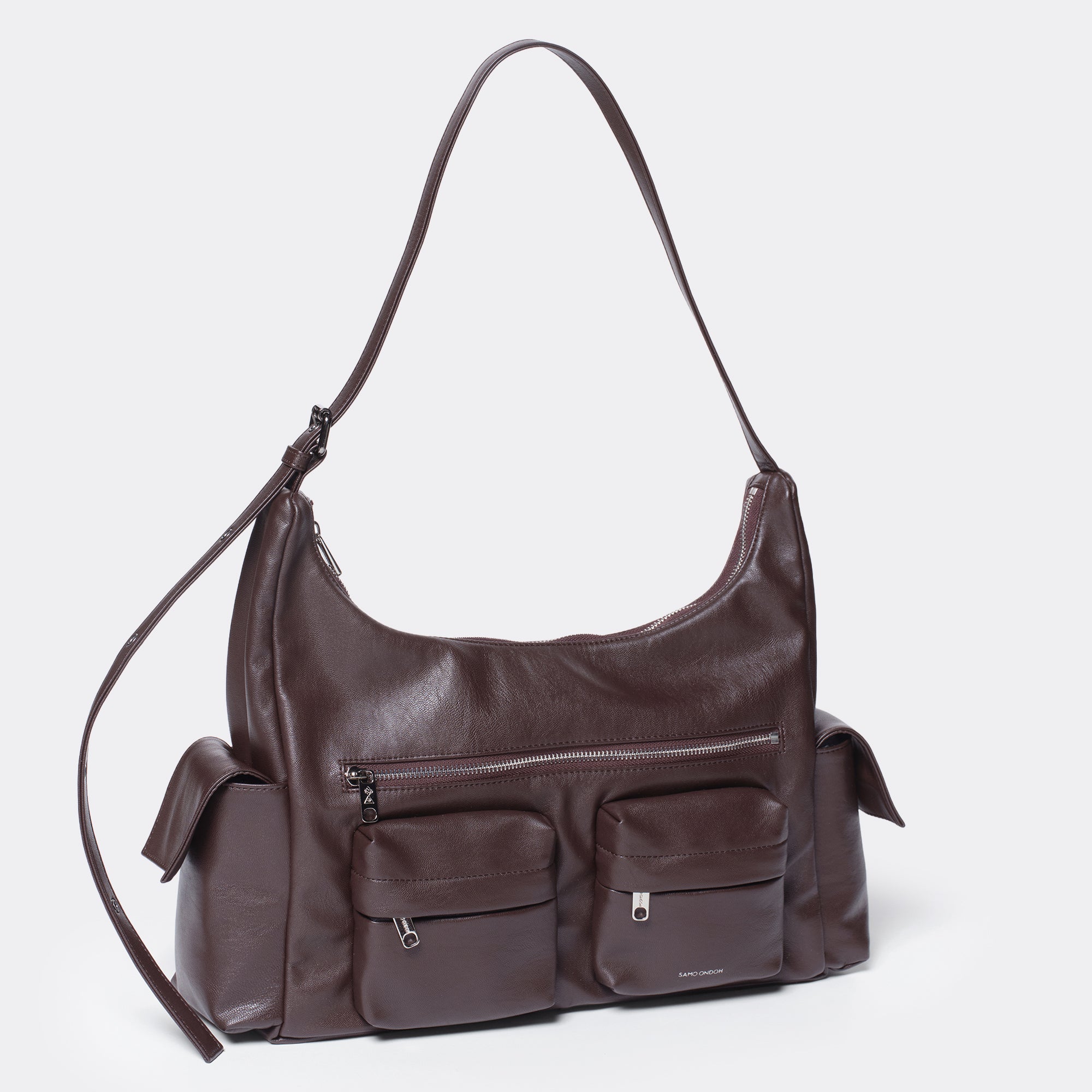 Pocket Mug Bag L Nappa Chocolate