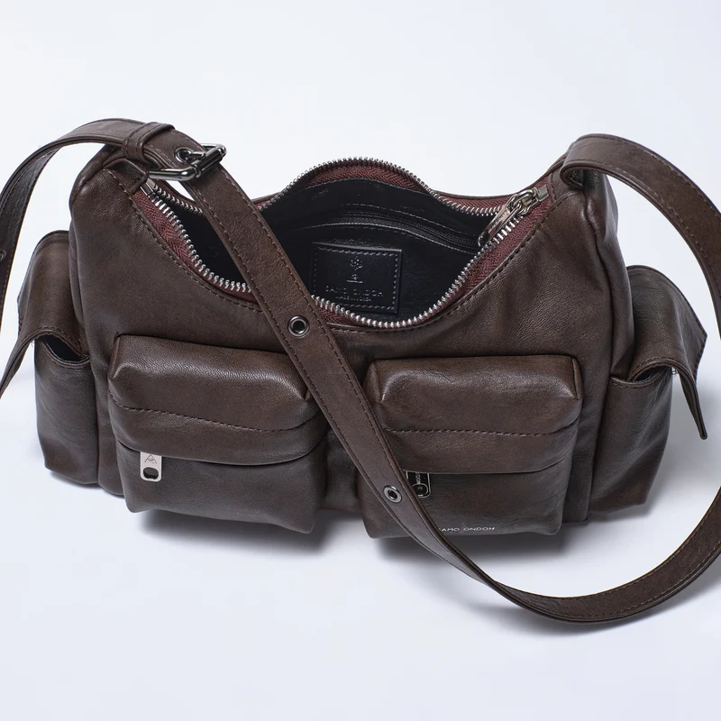 Pocket Mug Bag M Brushed Chocolate