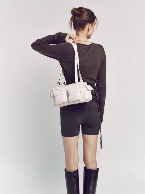 Pocket Utility Bag M Nappa Ivory