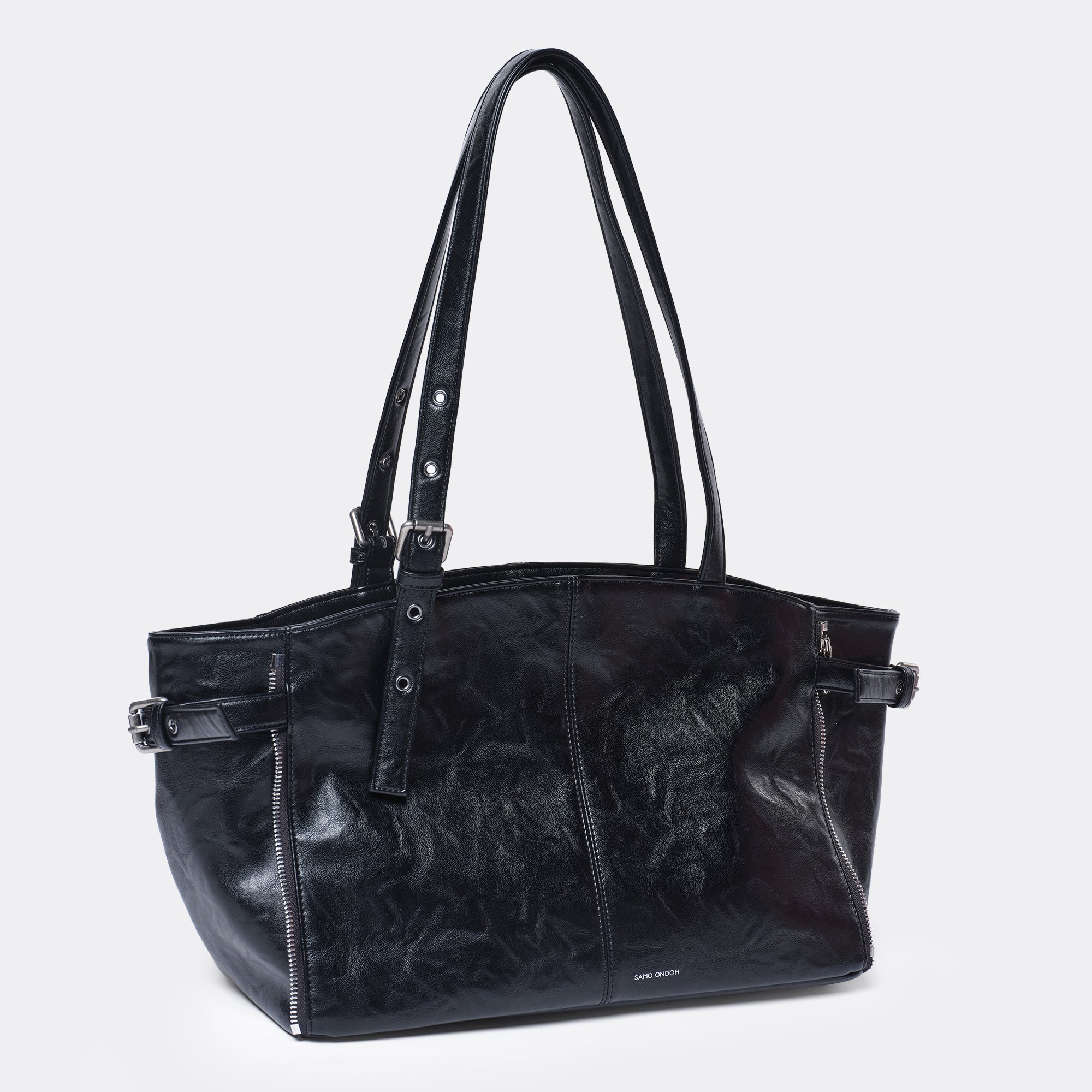 PREORDER Zipper Shopper Bag M Baked Black
