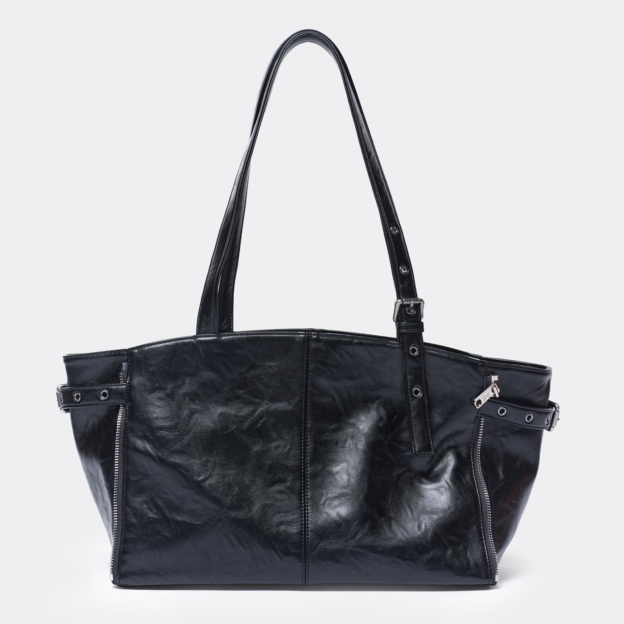 PREORDER Zipper Shopper Bag M Baked Black