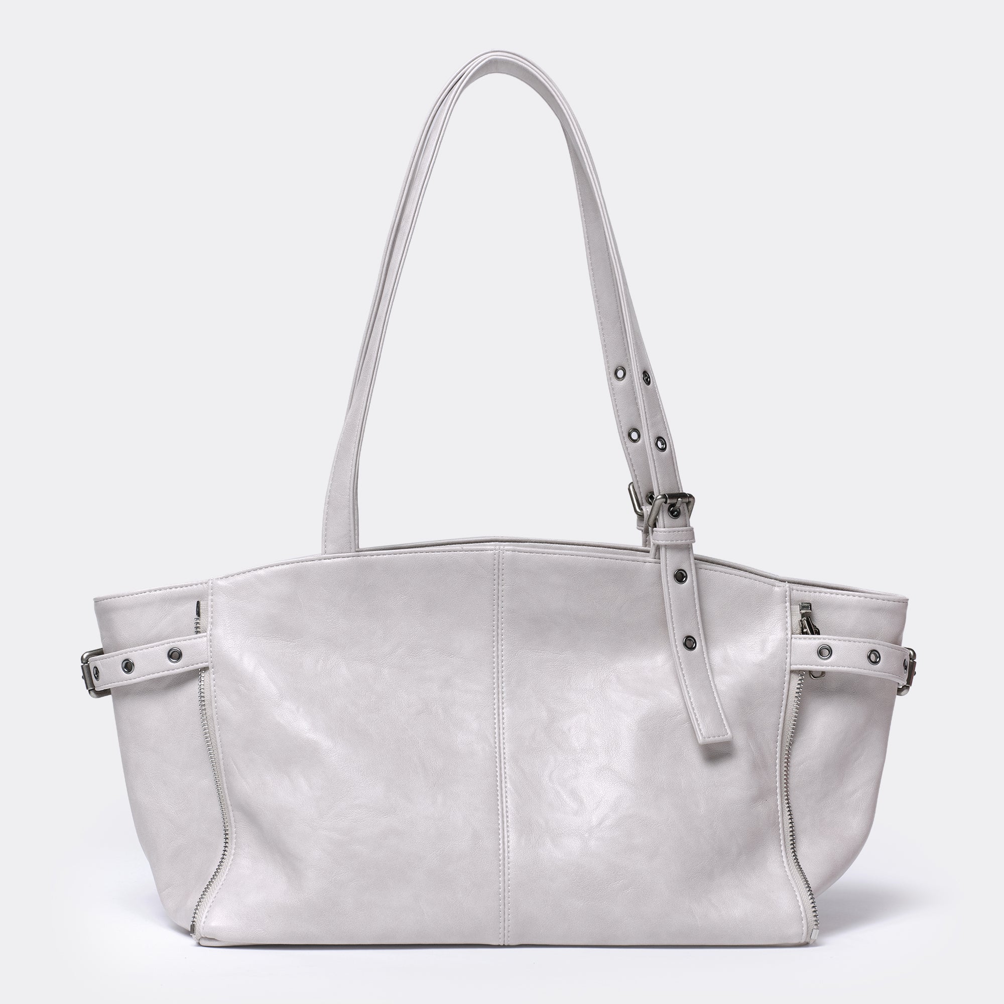 Zipper Shopper Bag M Baked Powder