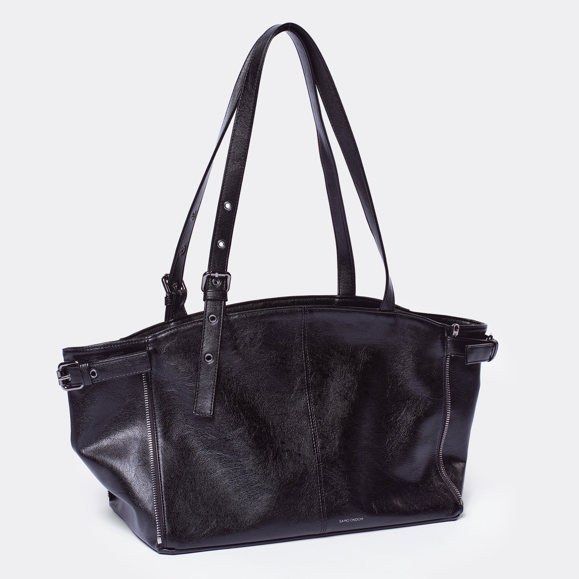 PREORDER Zipper Shopper Bag M Goat Black