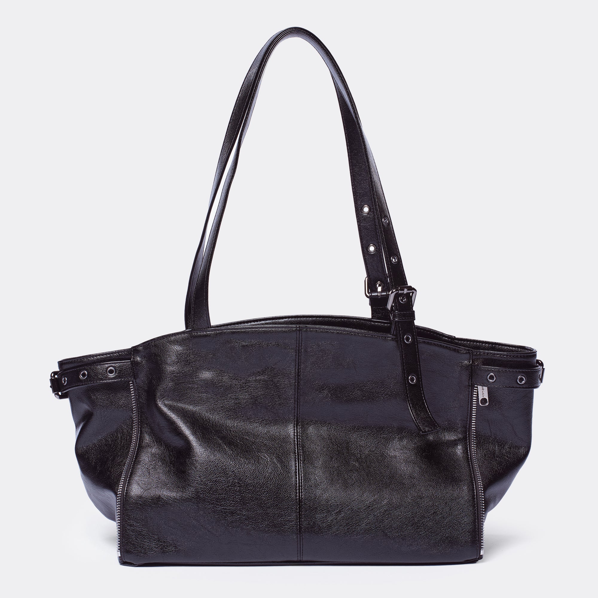PREORDER Zipper Shopper Bag M Goat Black
