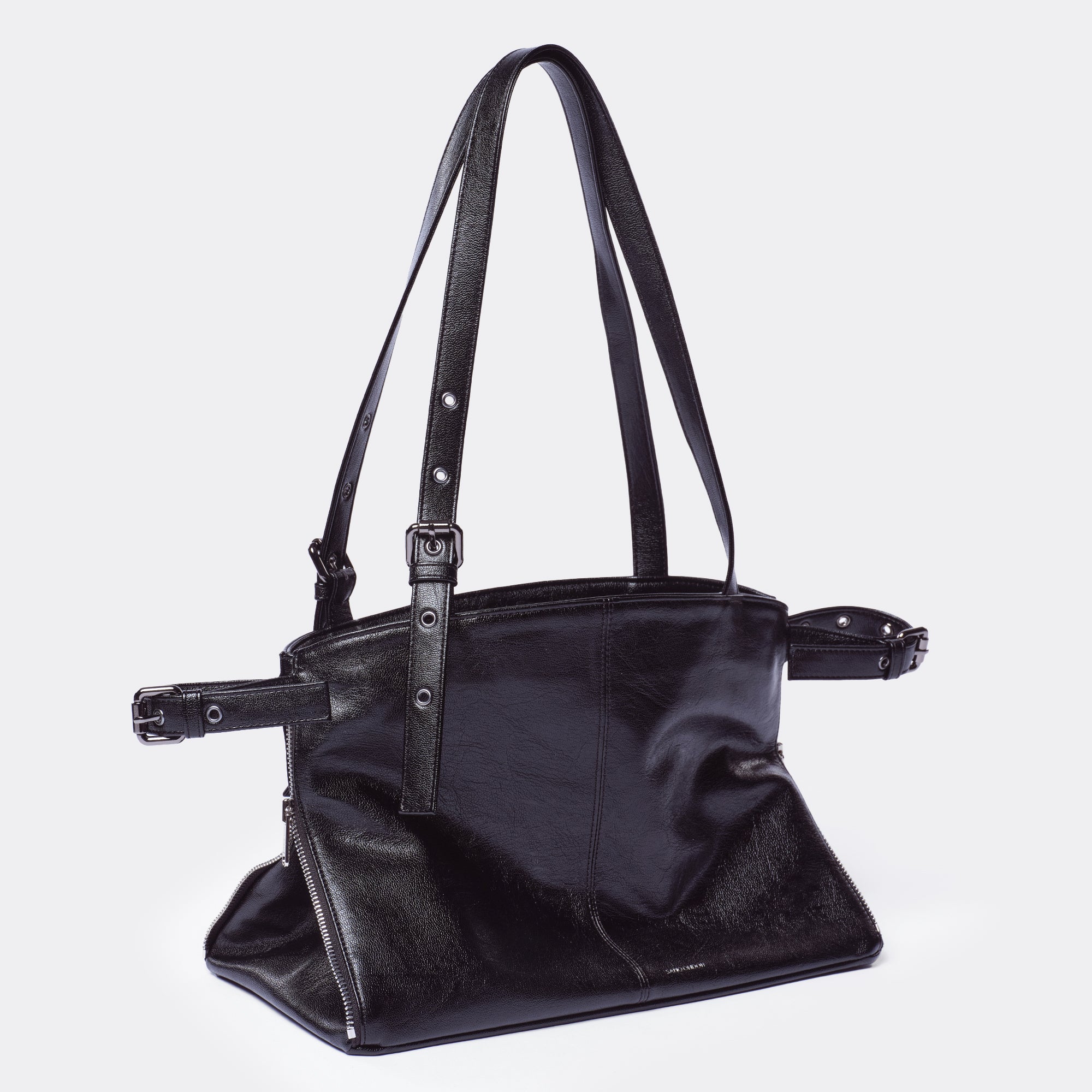 PREORDER Zipper Shopper Bag M Goat Black