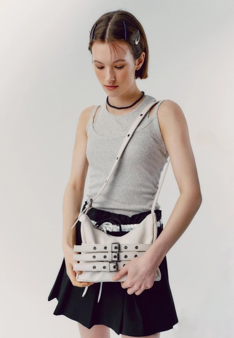 Trio Belt Mug Bag M Nappa Ivory