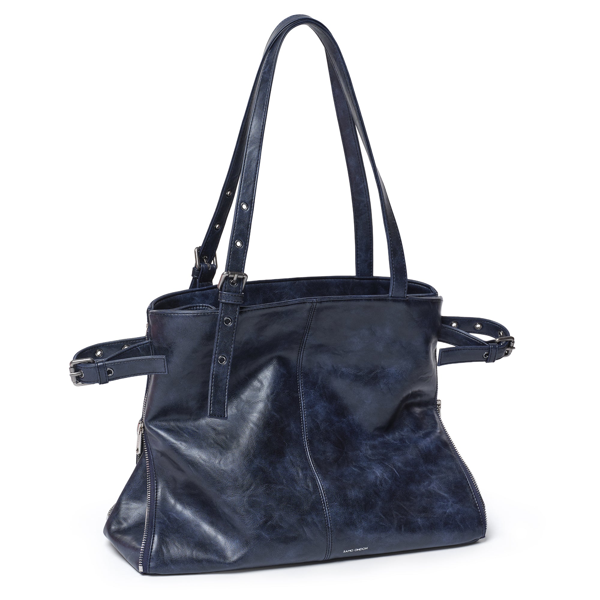 Zipper Shopper Bag L Baked Navy