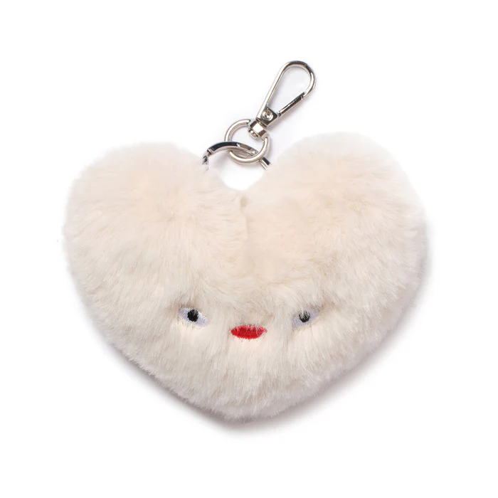 Loveyom Keychain  Eco Fur Ivory