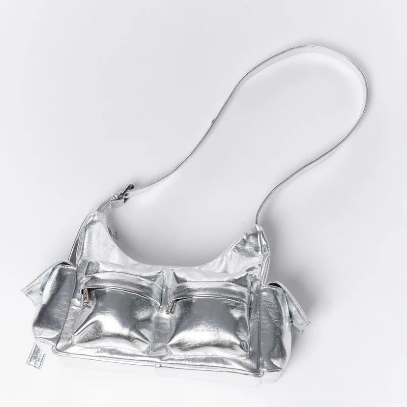 PREORDER Pocket Mug Bag M Nappa Silver