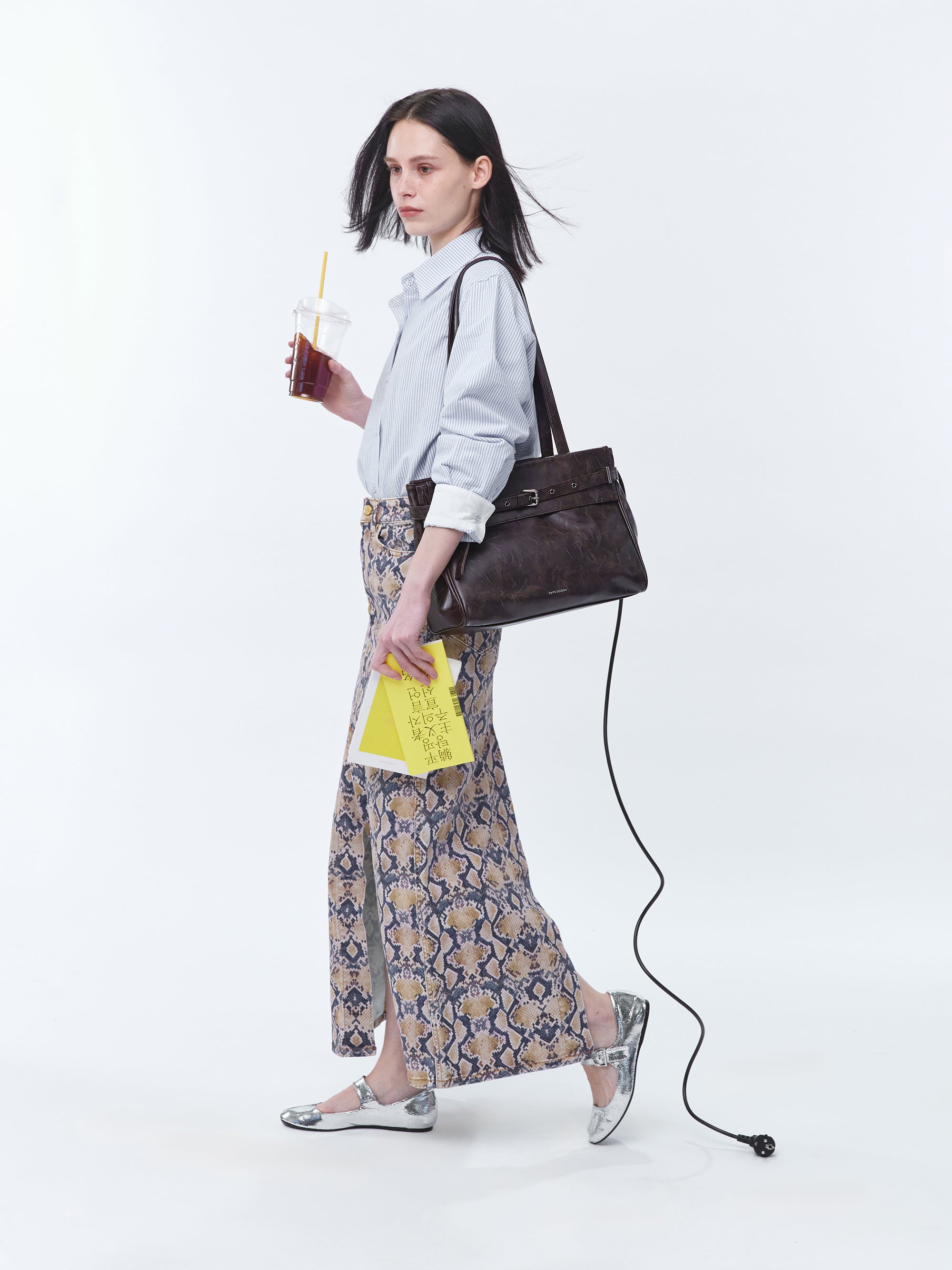 Belt Flap Bag M Baked Moca