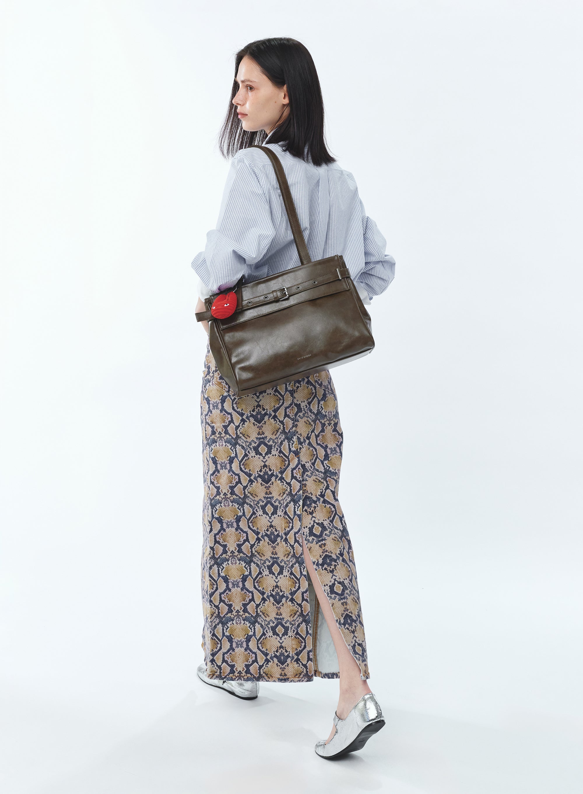 Belt Flap Bag M Coffeemilk