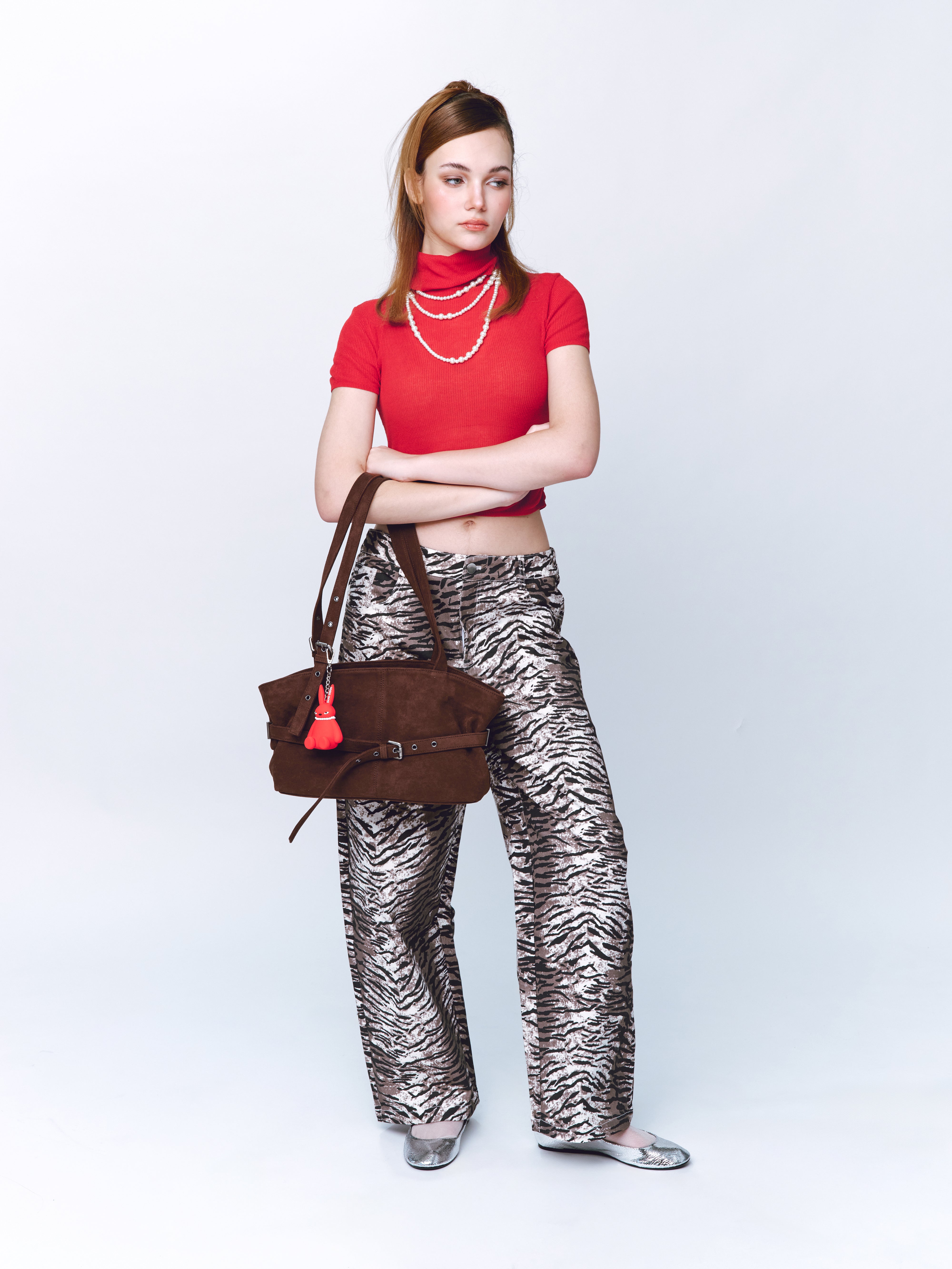 PREORDER Le Belt Bag M Suede Brown