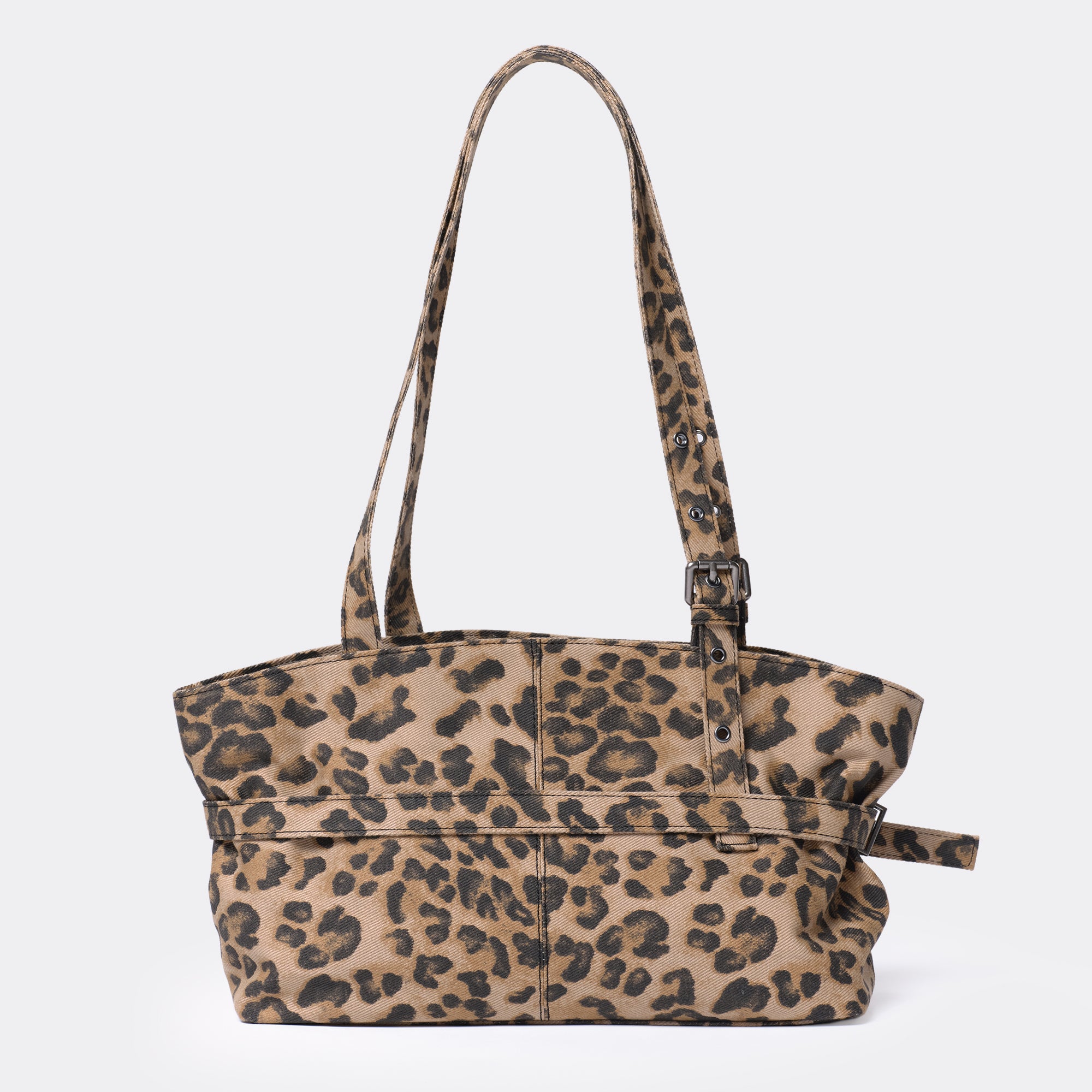 PREORDER Le Belt Bag M Denim Leopard
