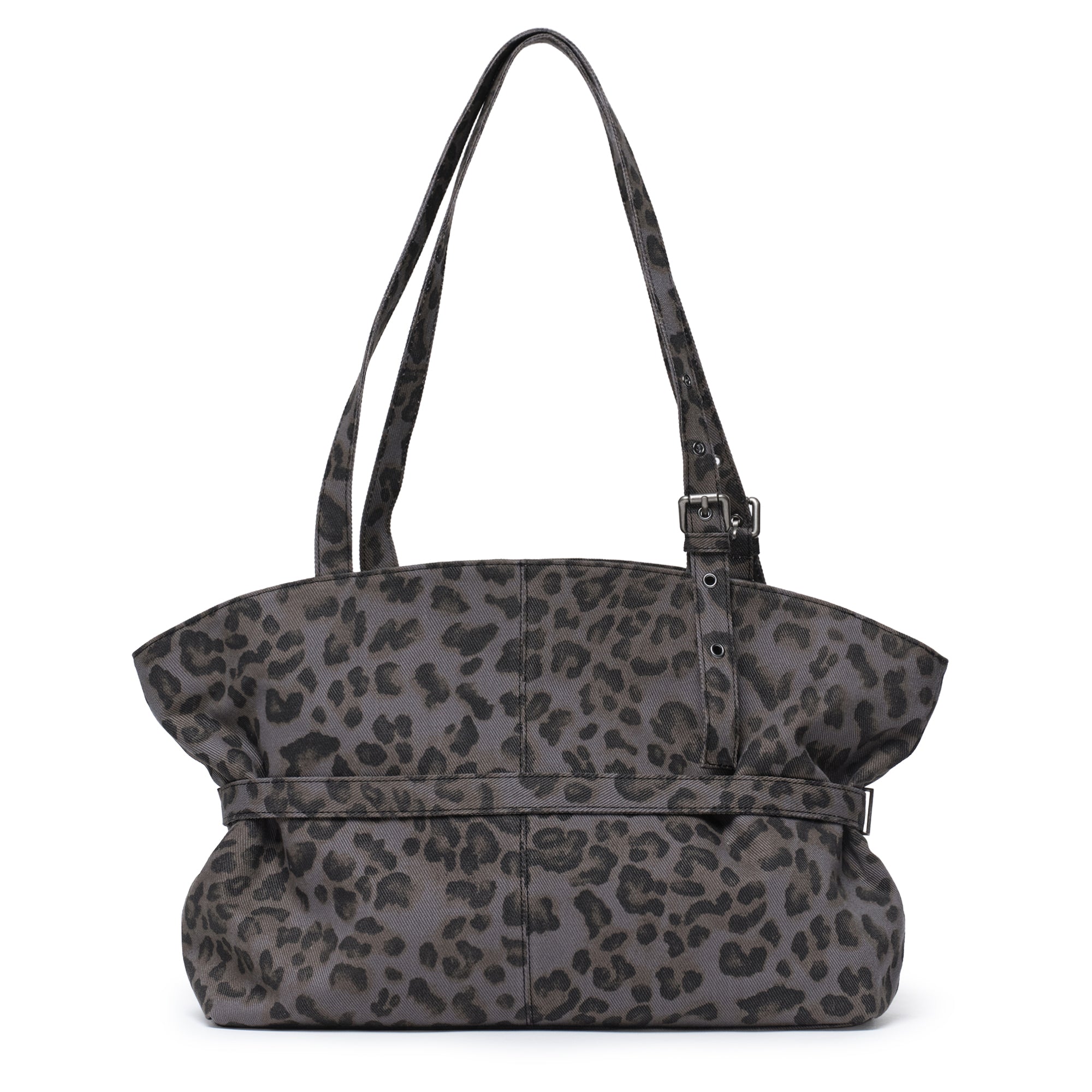 Le Belt Bag L Denim Leopard Noir