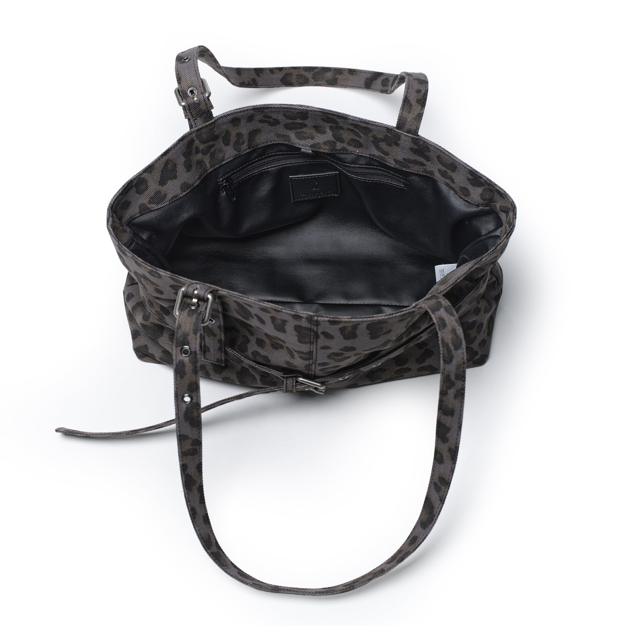 Le Belt Bag M Denim Leopard Noir