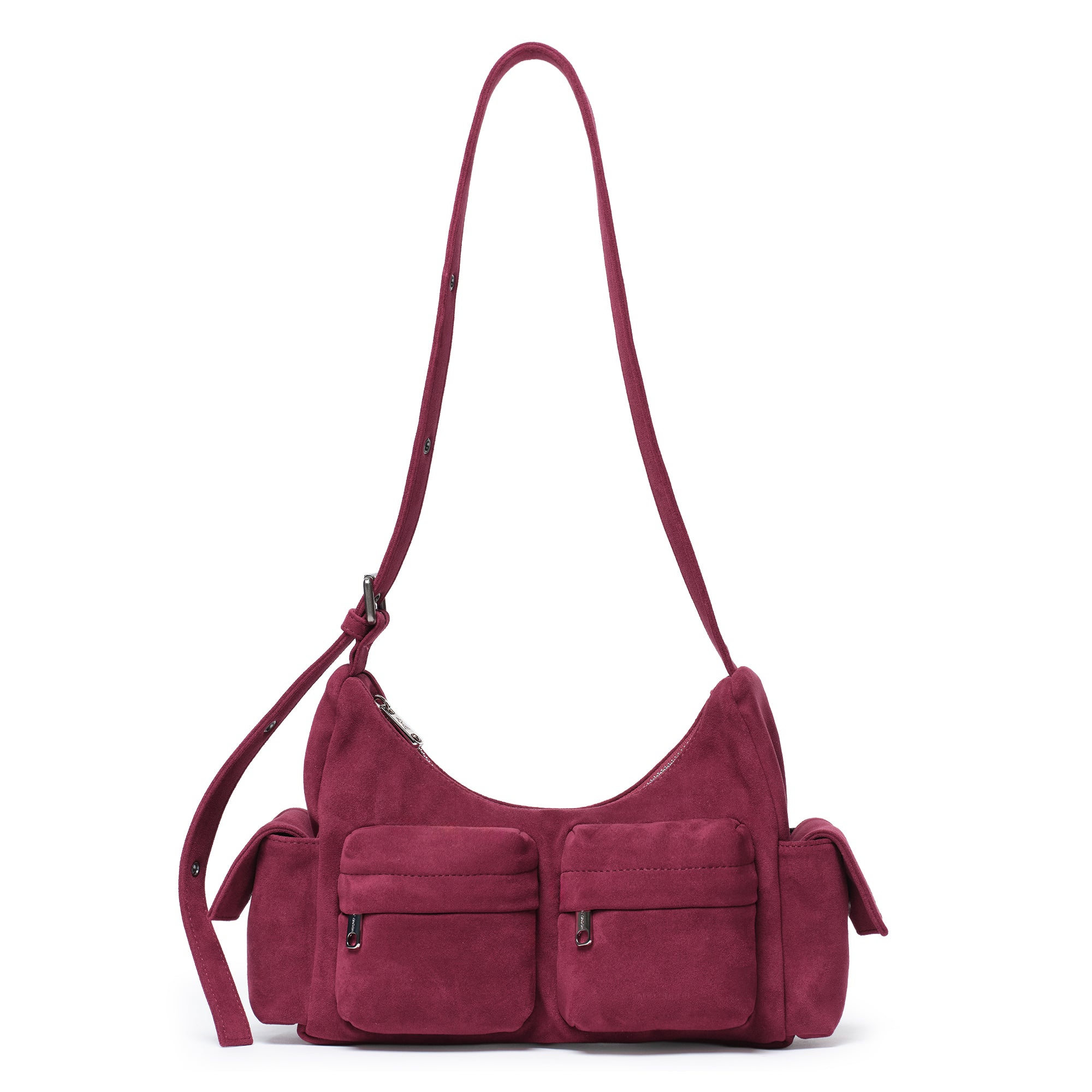 Pocket Mug Bag M Suede Magenta