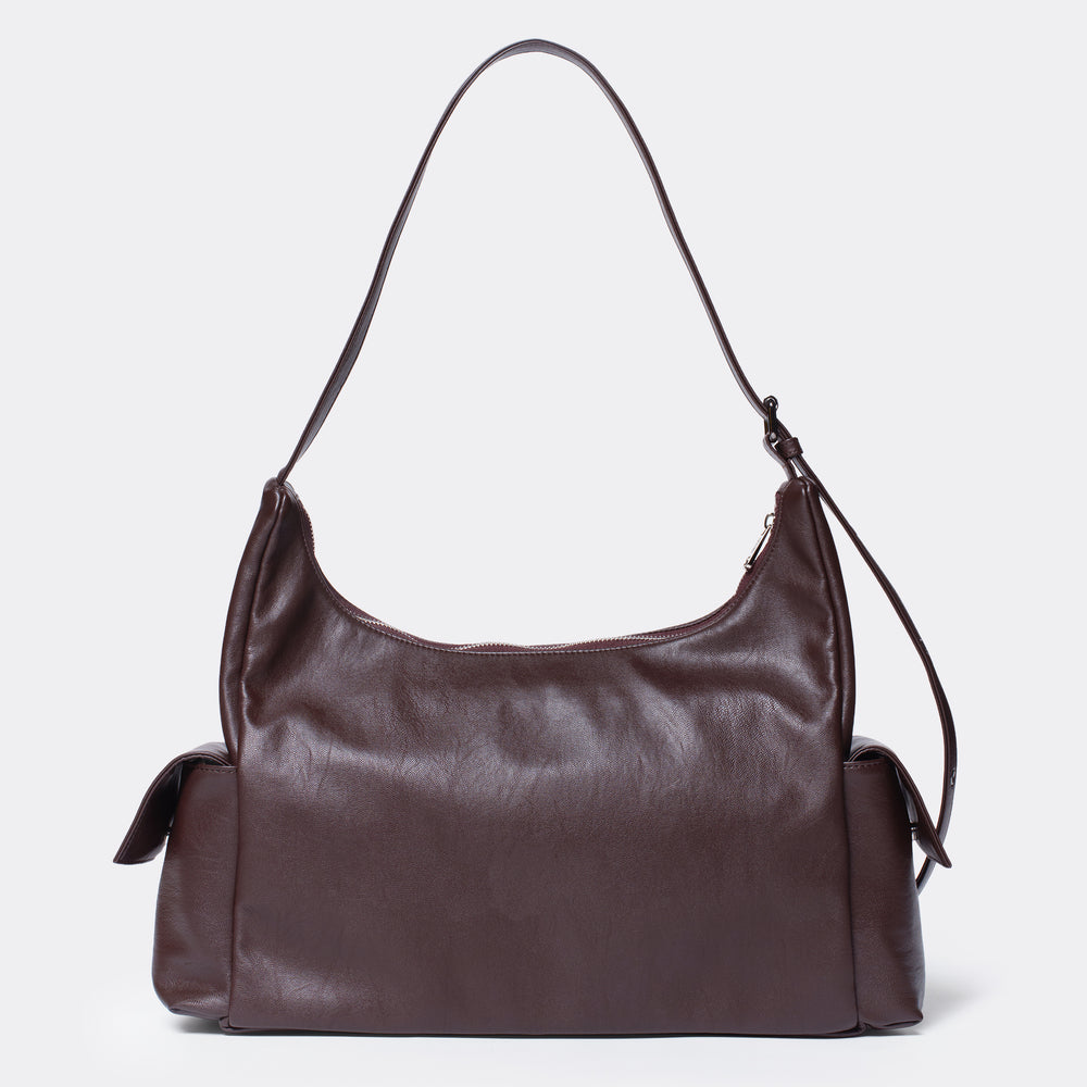 Pocket Mug Bag L Nappa Chocolate