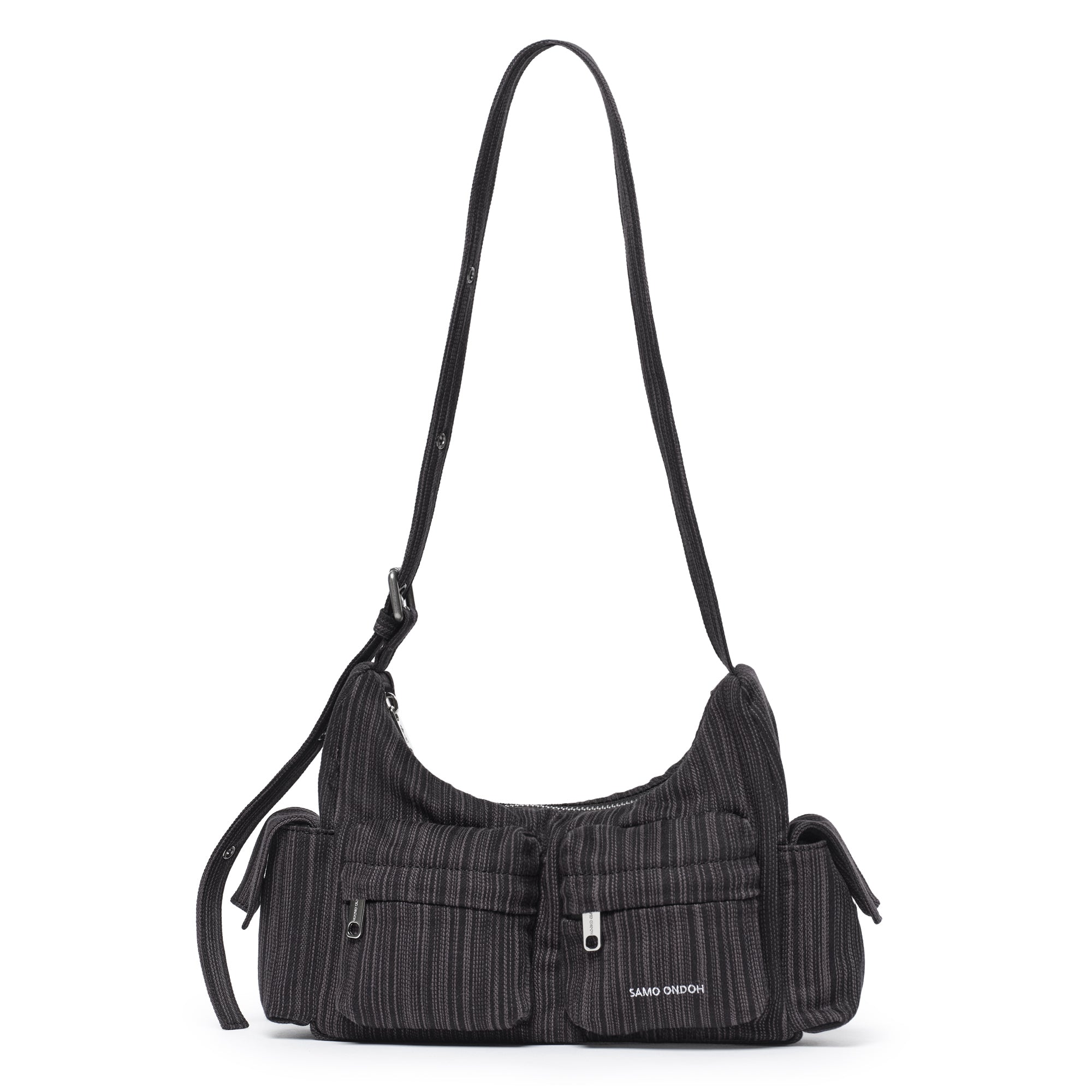 Pocket Mug Bag M Stripe Black