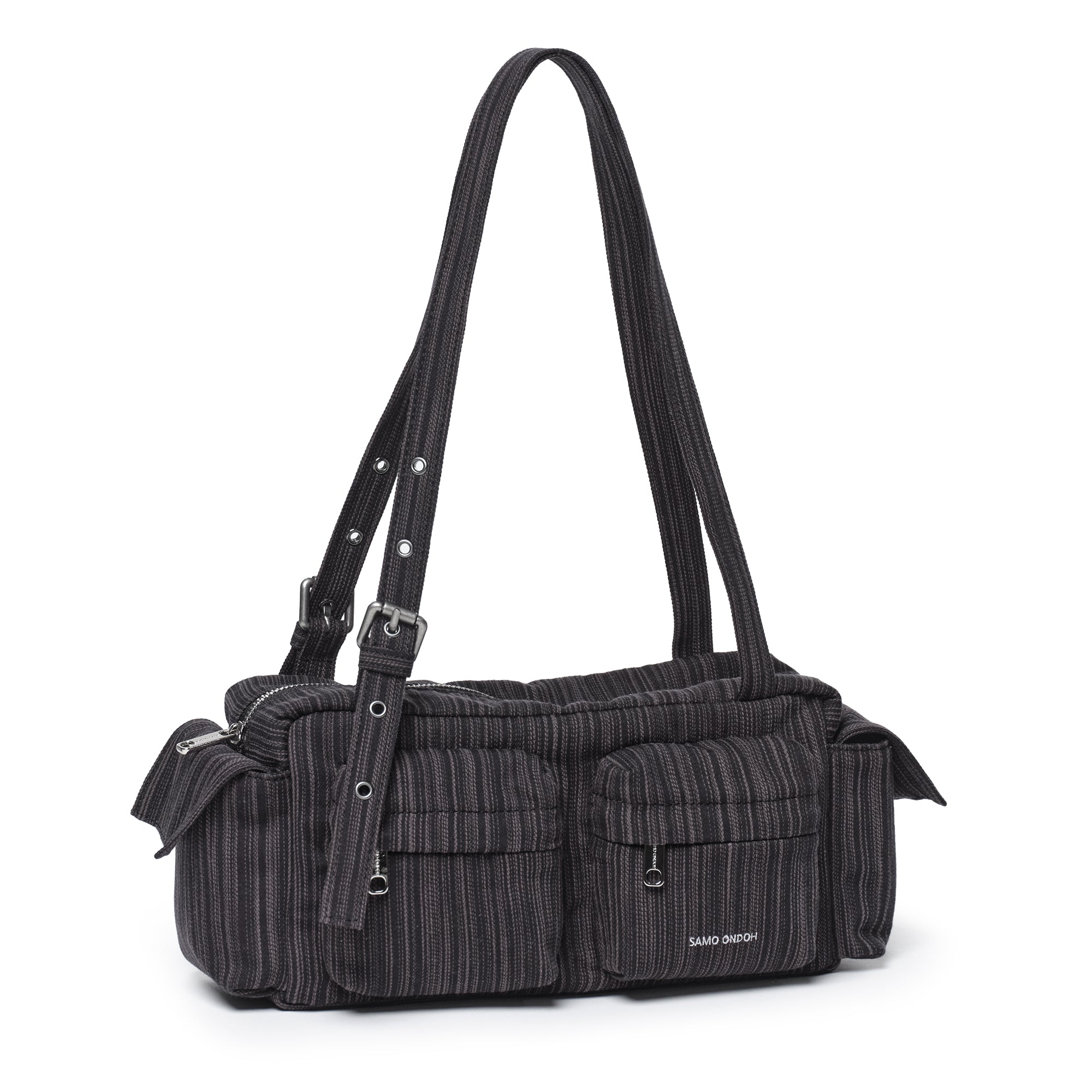 Pocket Utility Bag M Stripe Black