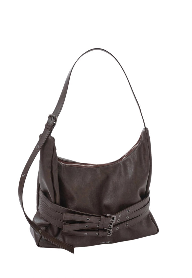 Trio Belt Mug Bag L Brushed Chocolate