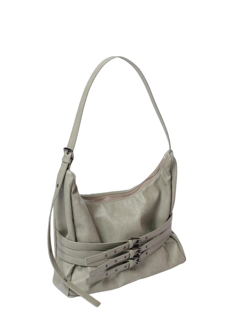Trio Belt Mug Bag L Brushed Mint Gray