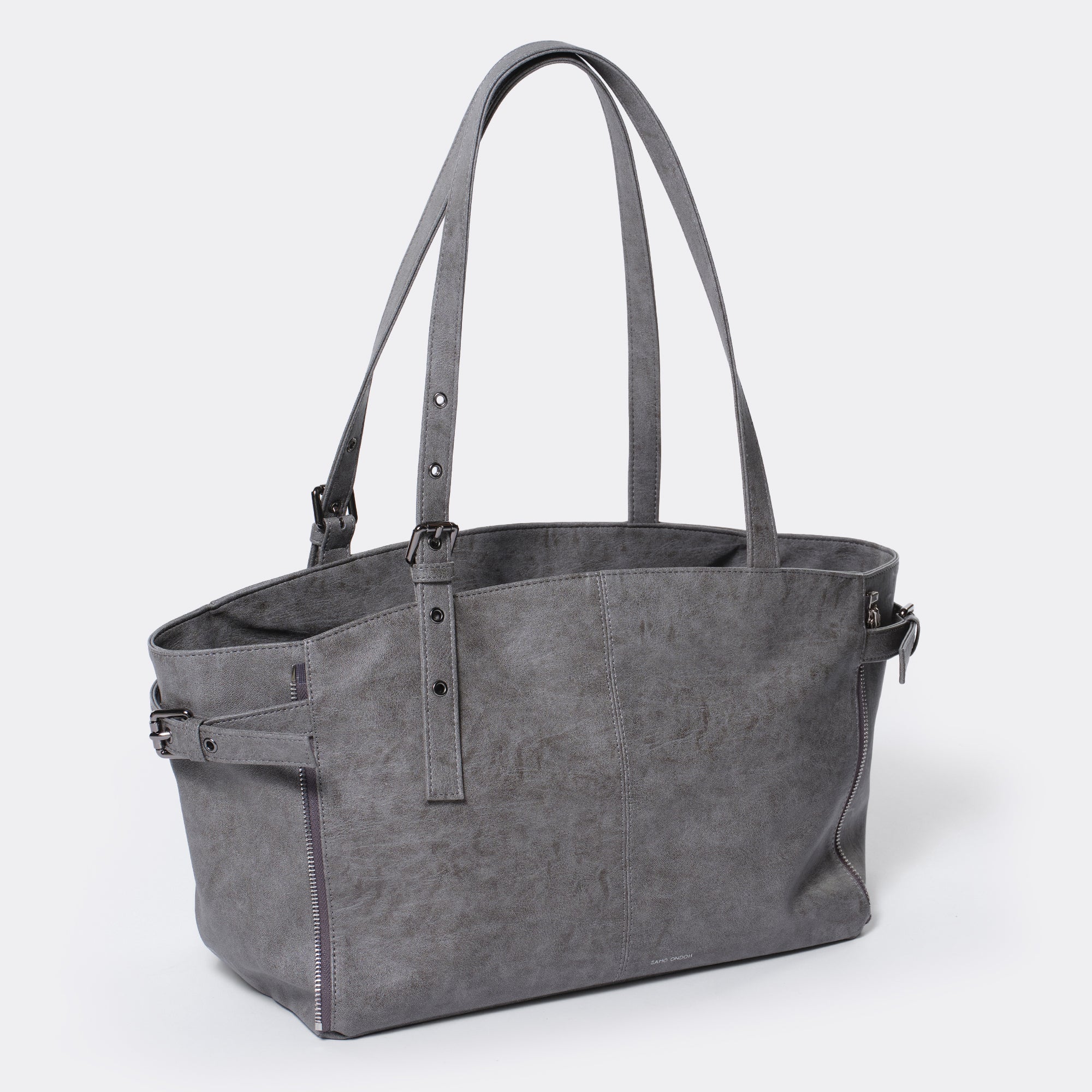 PREORDER Zipper Shopper Bag M Brushed Gray
