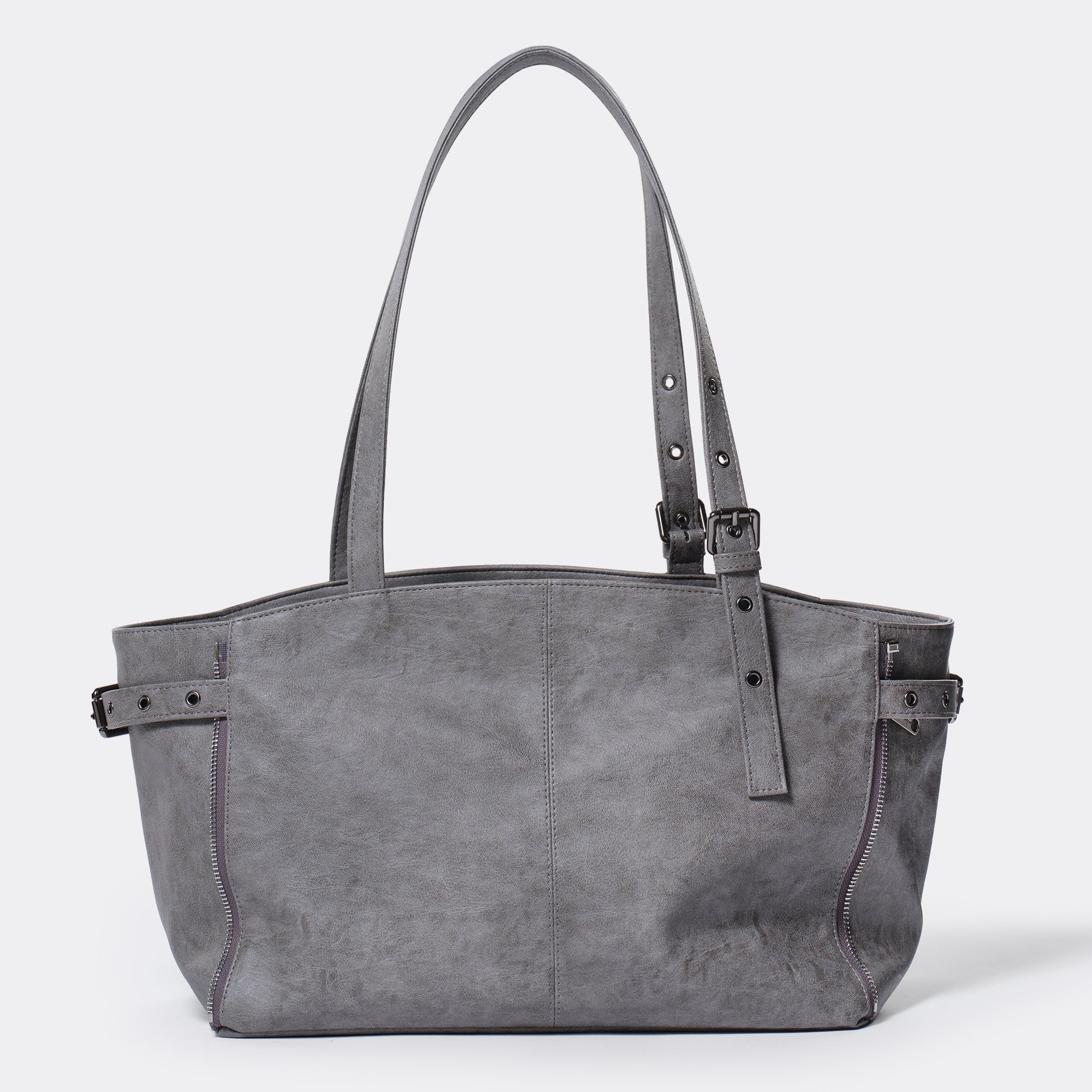 PREORDER Zipper Shopper Bag M Brushed Gray