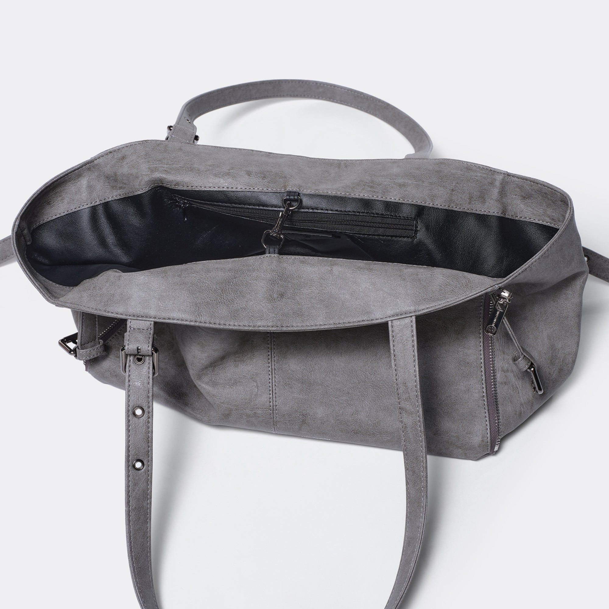 PREORDER Zipper Shopper Bag M Brushed Gray
