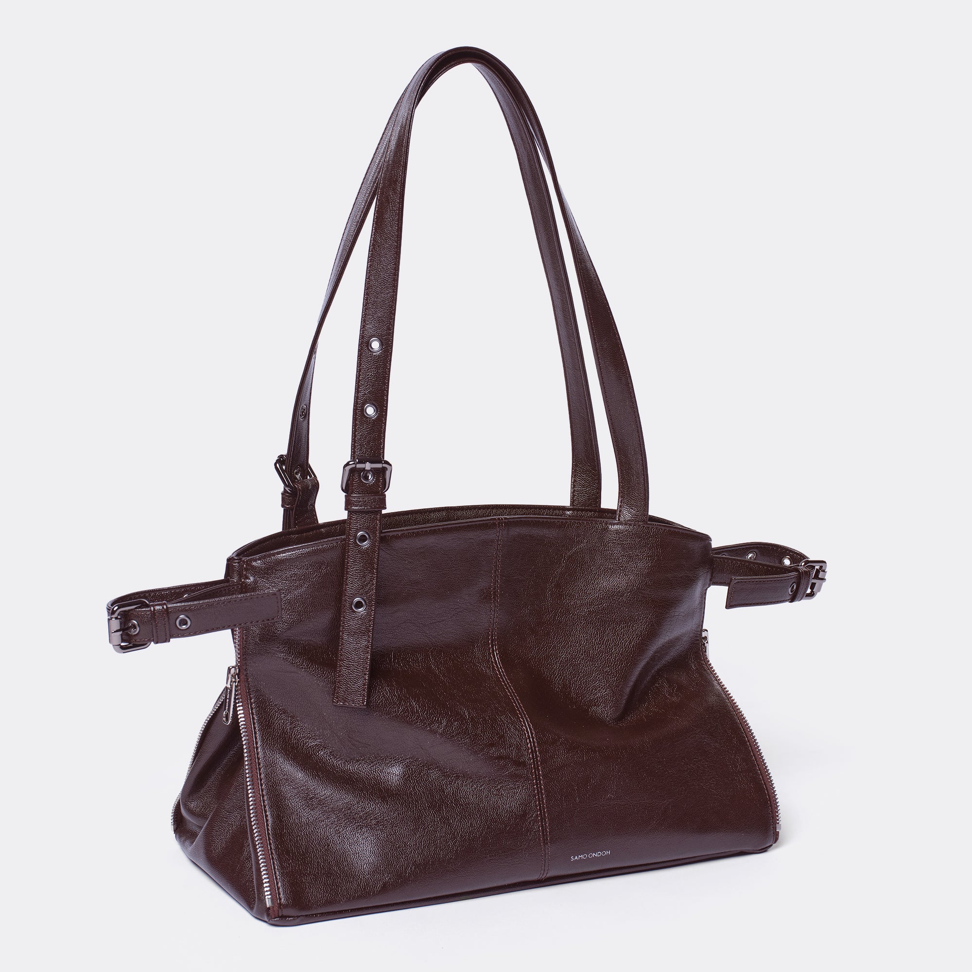 PREORDER Zipper Shopper Bag M Goat Chocolate