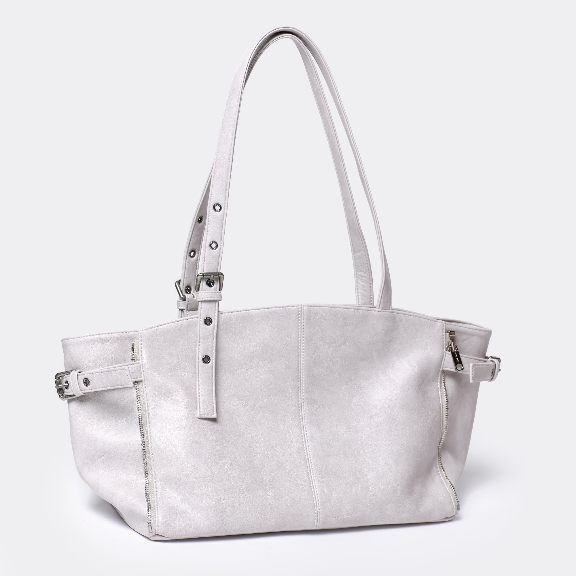 Zipper Shopper Bag M Baked Powder